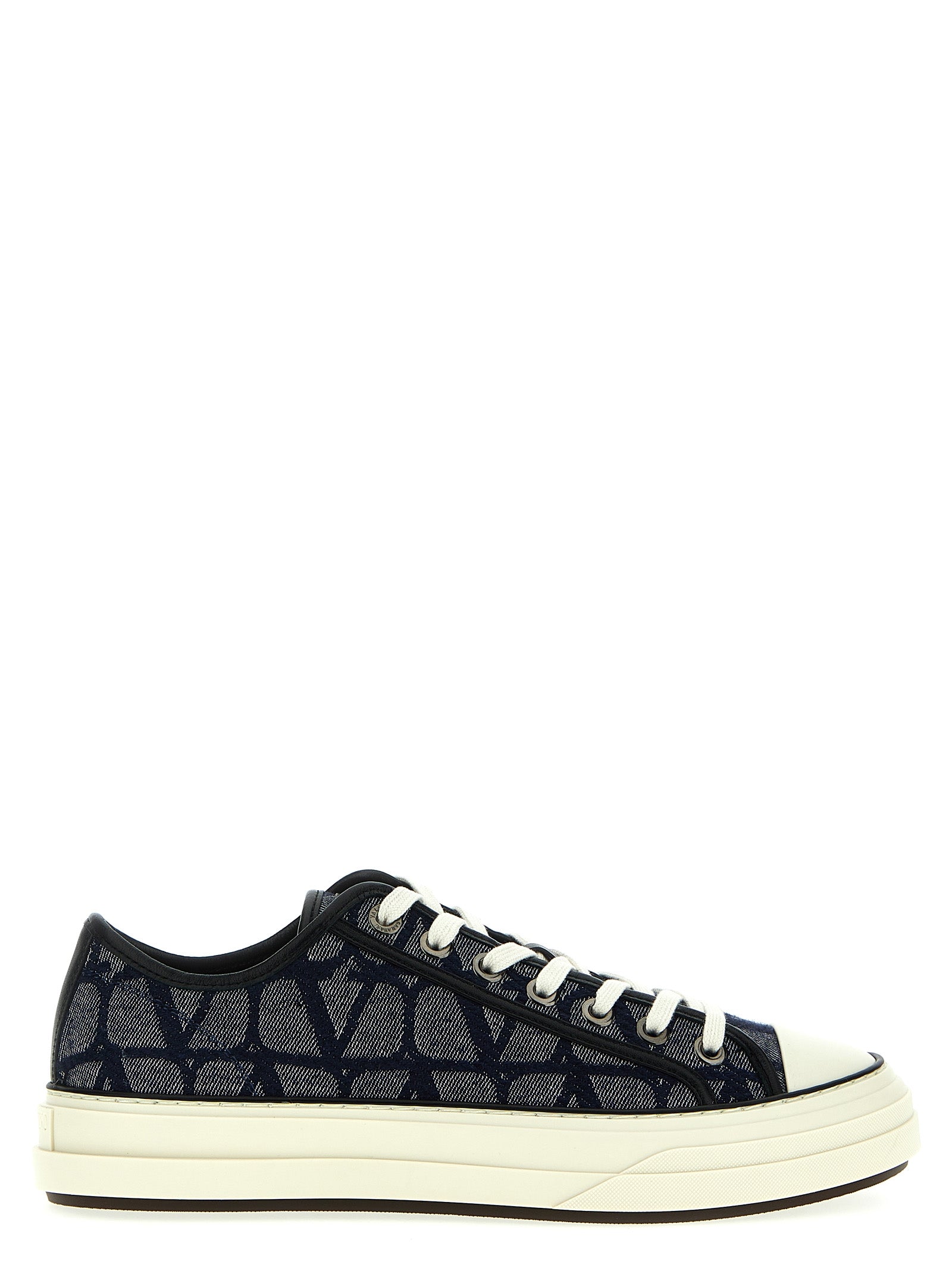 Valentino Garavani-Toile Iconographe Sneakers Nero-Uomo