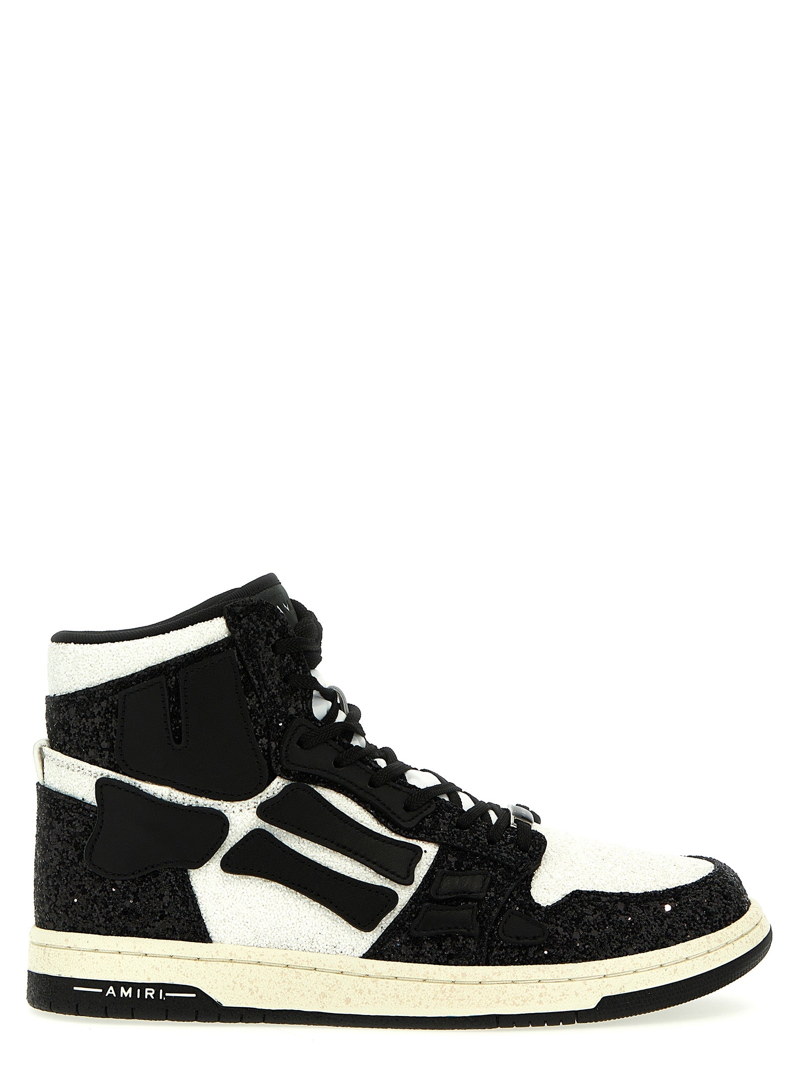 Amiri-Glittered Skel Sneakers Nero-Uomo