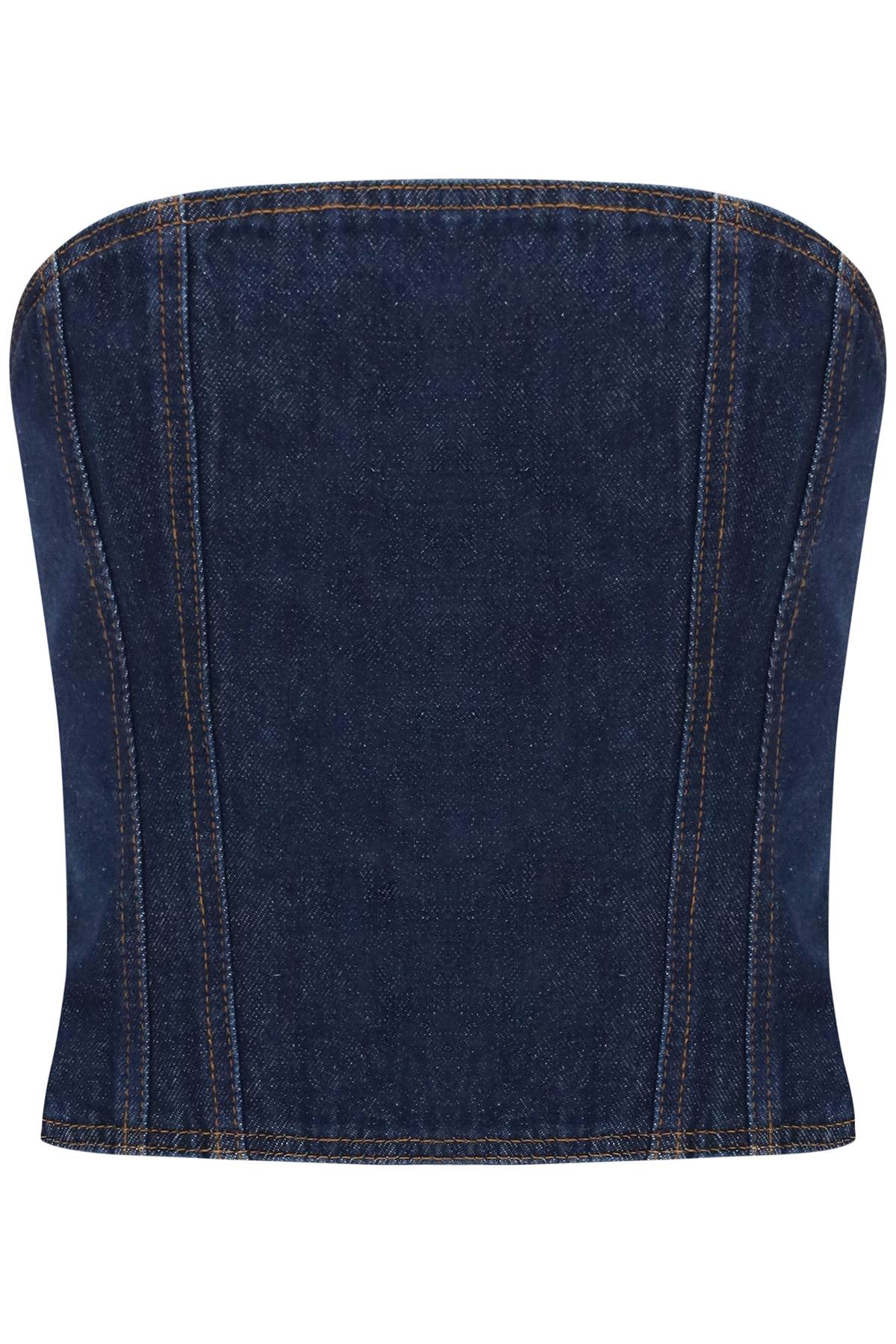 Magda Butrym-Top Bustier In Denim-Donna