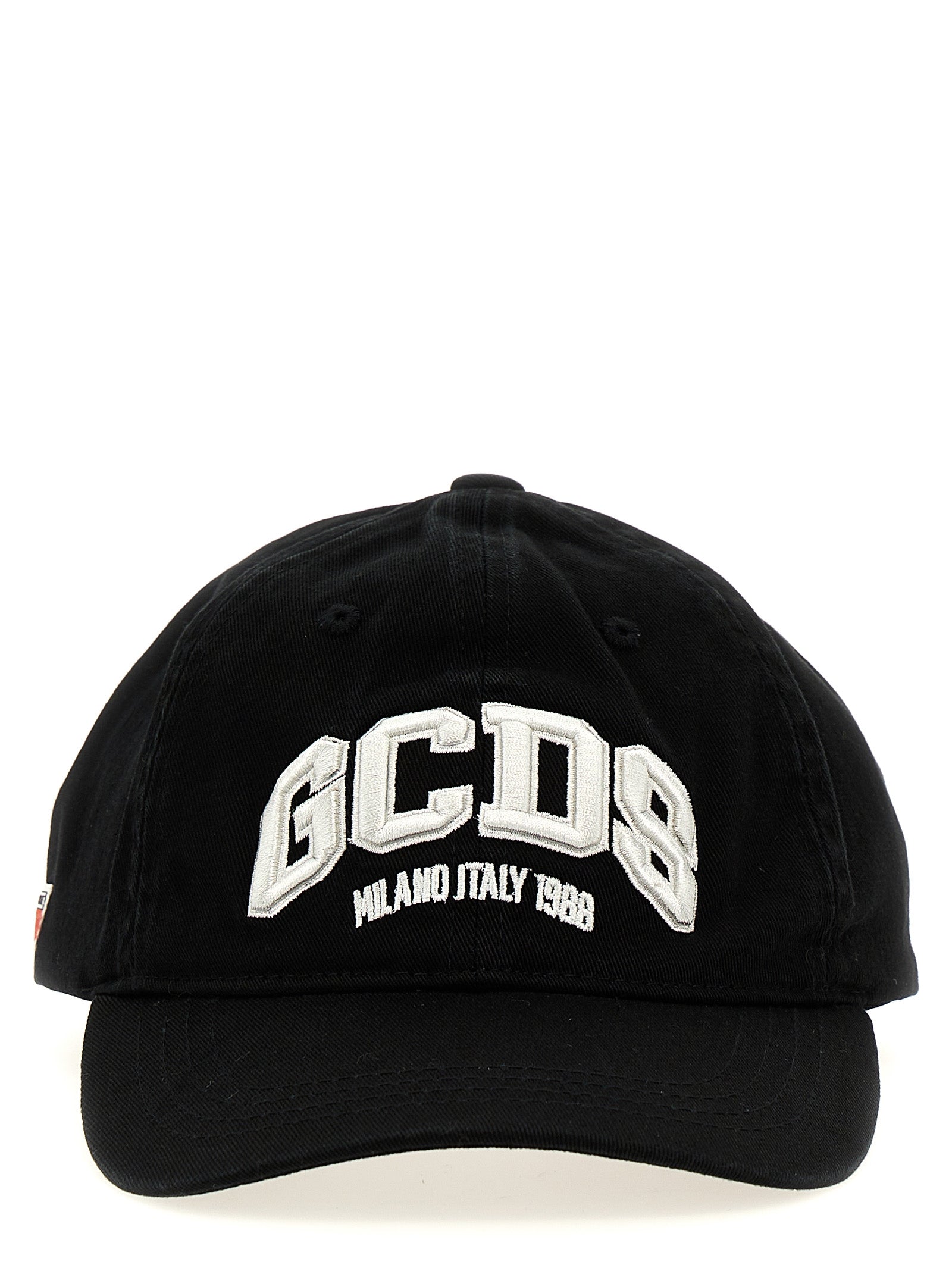 Gcds-Logo Embroidery Cap Cappelli Nero-Uomo