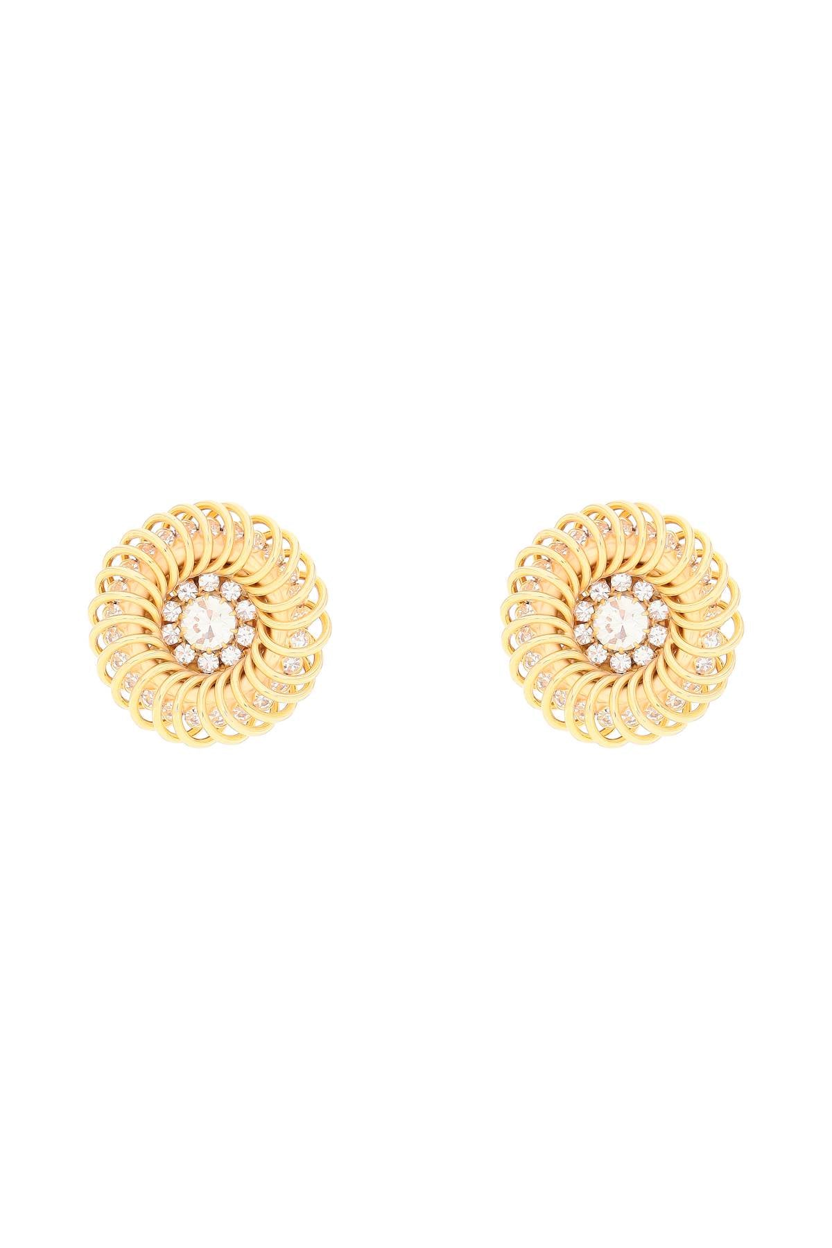 Alessandra Rich-Spiral Earrings With Crystals-Donna