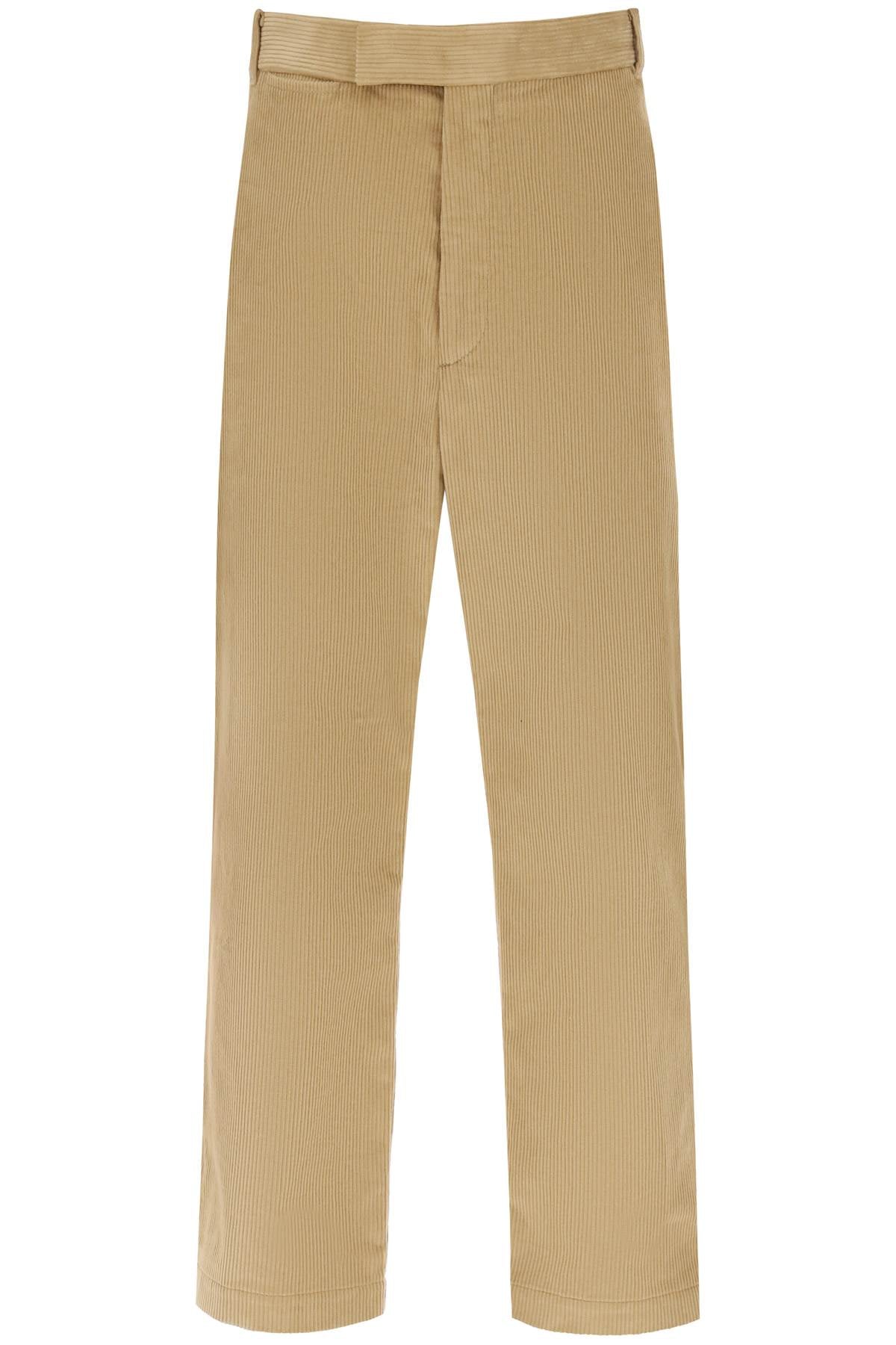 Thom Browne-Pantaloni Cropped In Corduroy-Uomo