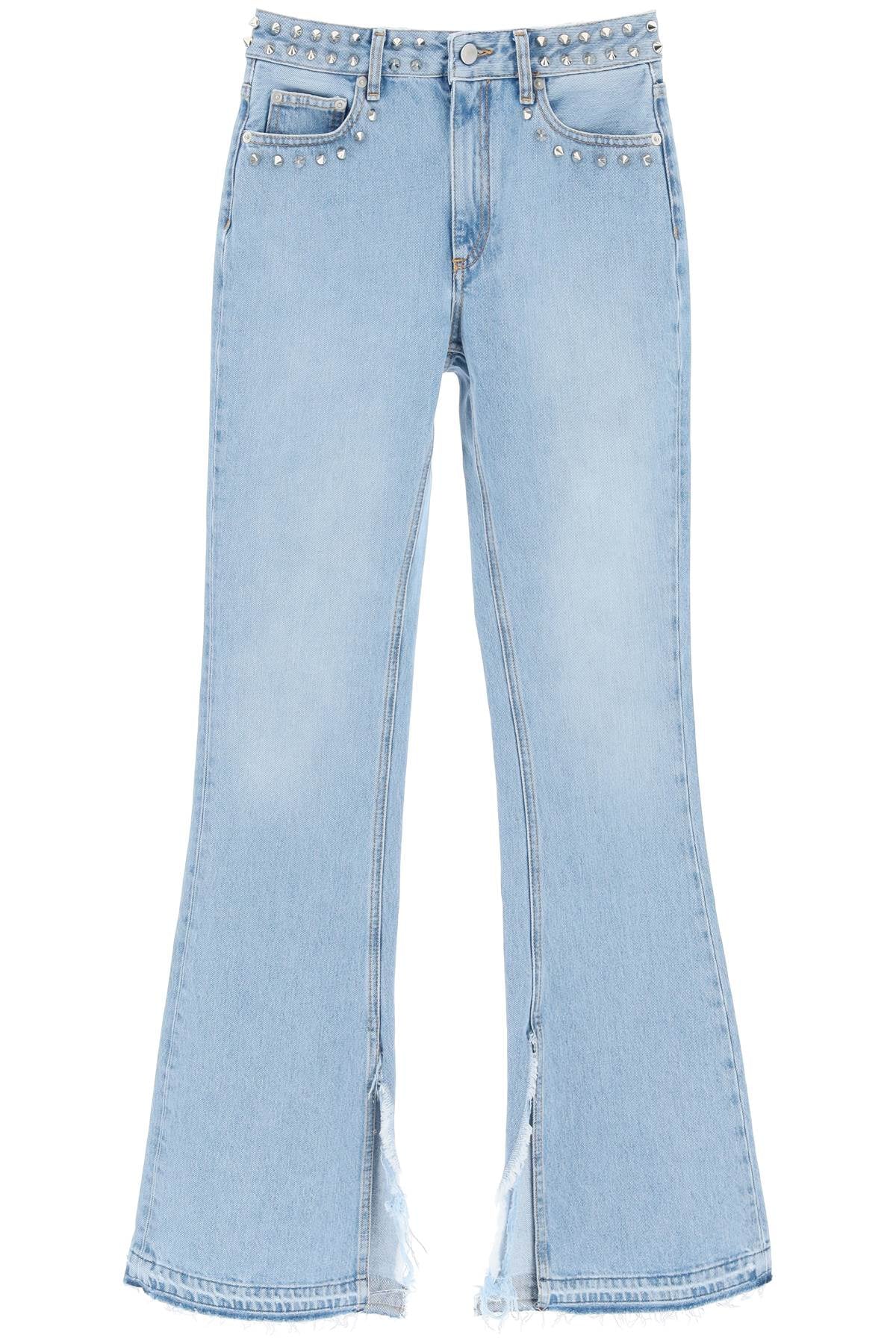 Alessandra Rich-Jeans Svasati Con Borchie-Donna