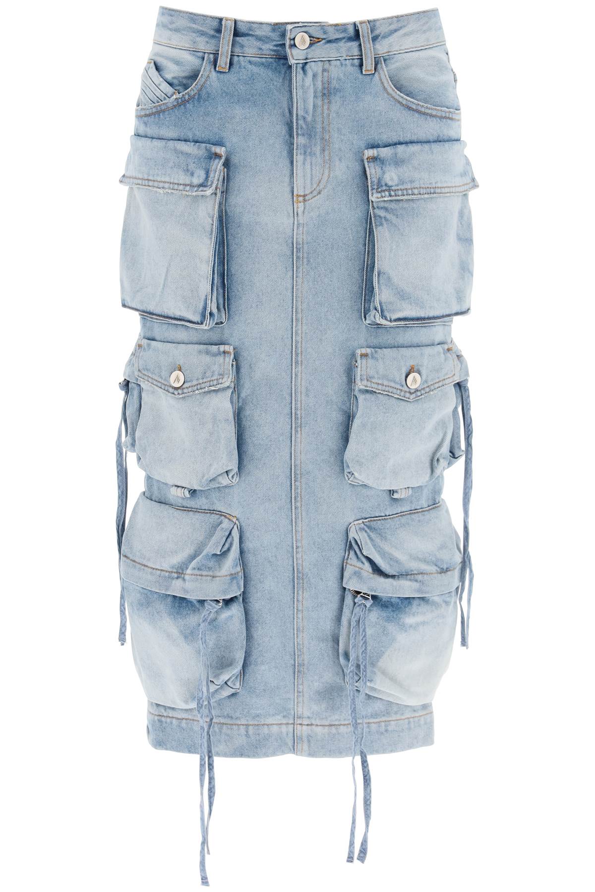 The Attico-Gonna Cargo In Denim-Donna