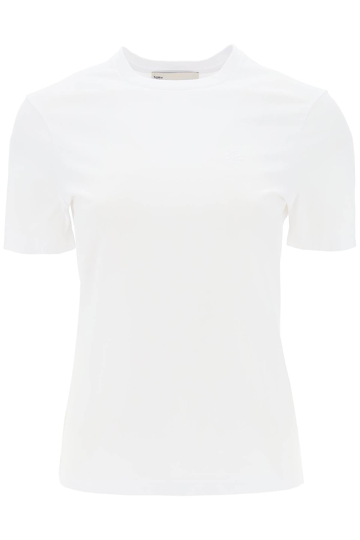 Tory Burch-T Shirt Regular Con Ricamo Logo-Donna