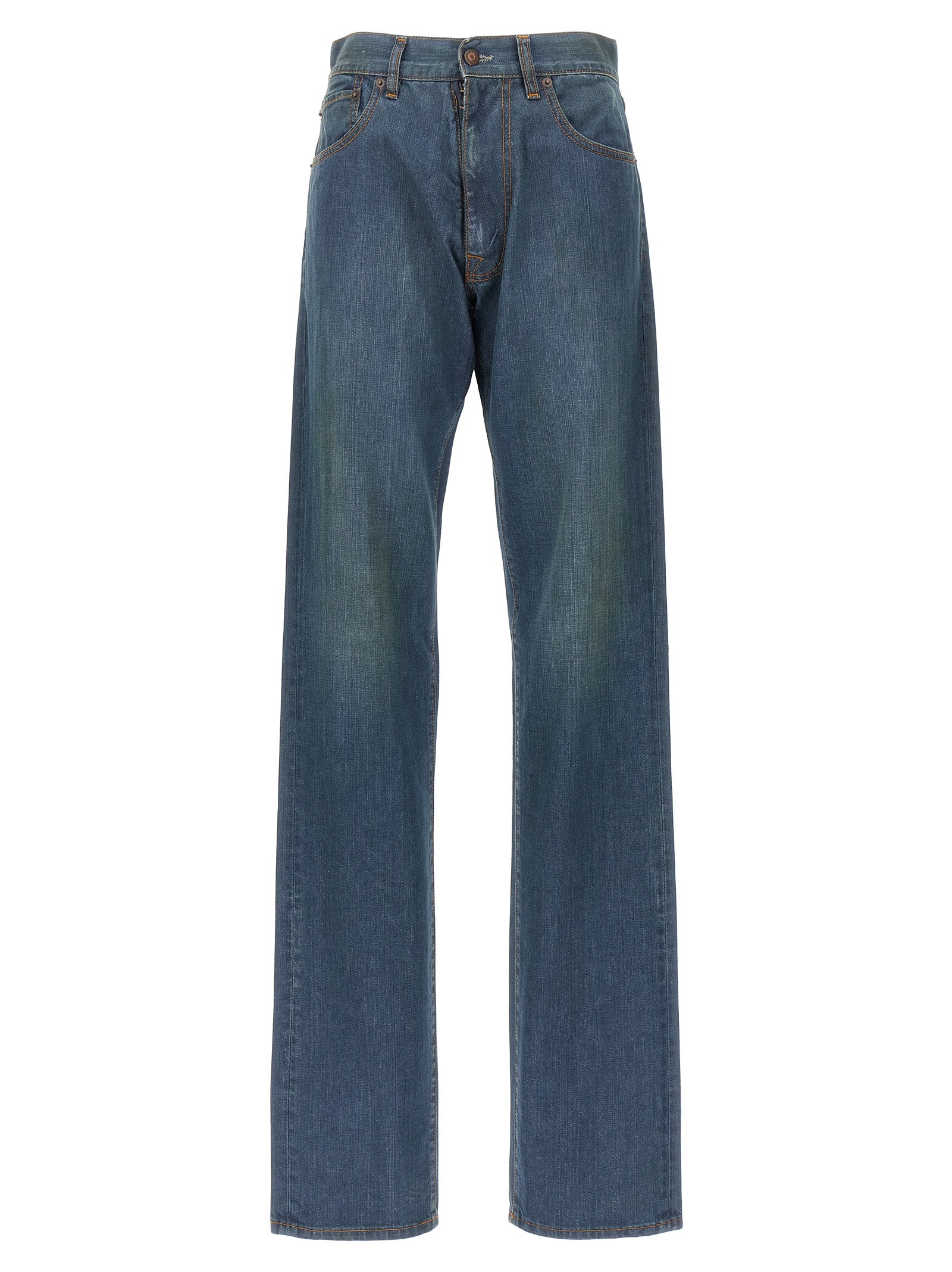 Maison Margiela-Baggy Jeans Blu-Donna