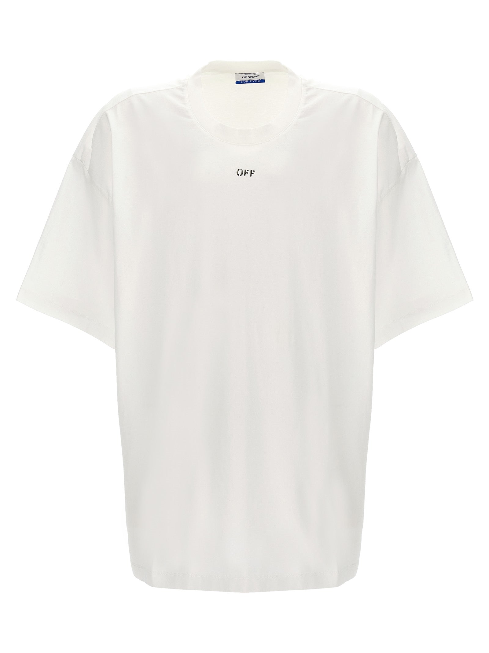 Off-White-Off Stamp T Shirt Bianco-Uomo