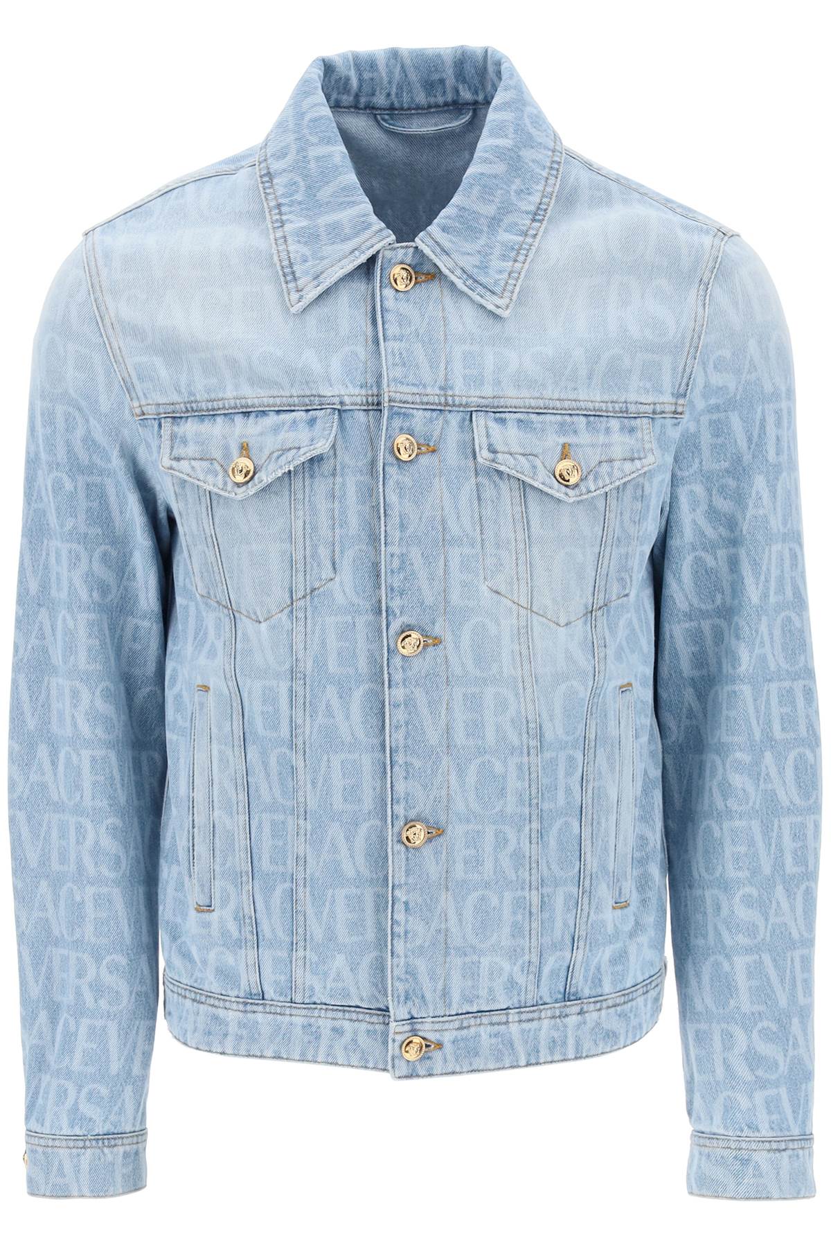 Versace-Giacca In Denim Versace Allover-Uomo