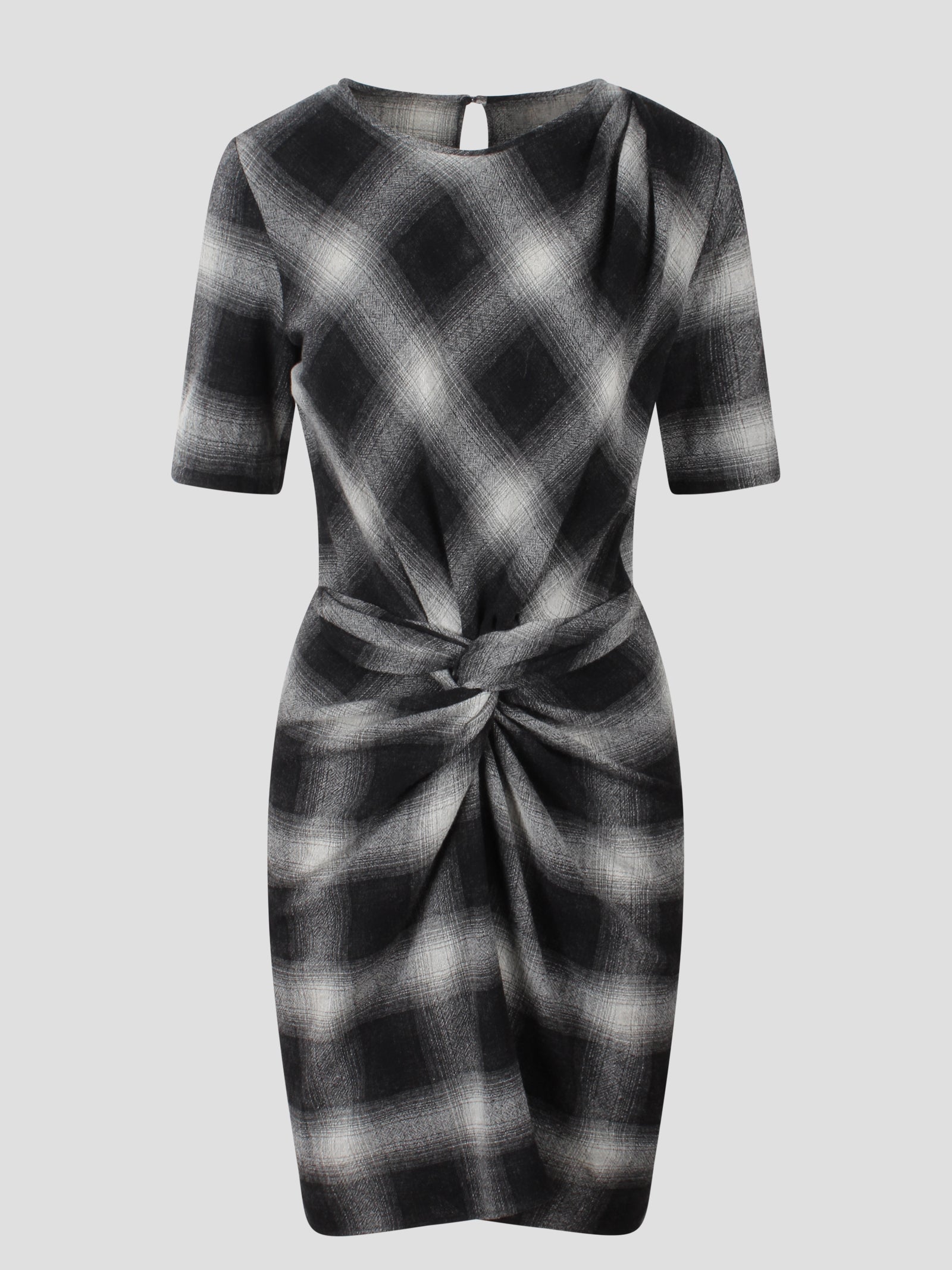 Isabel Marant Etoile-Lacing checked dress-Donna