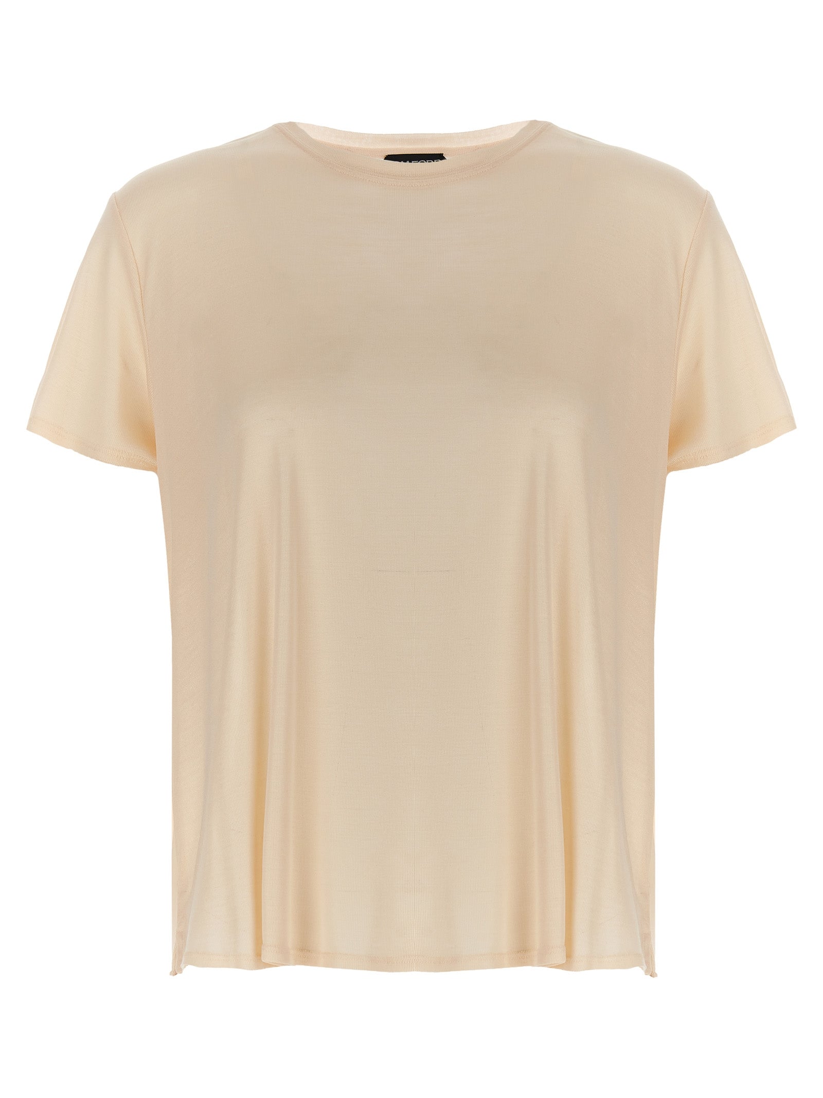 Tom Ford-Silk T Shirt Beige-Donna