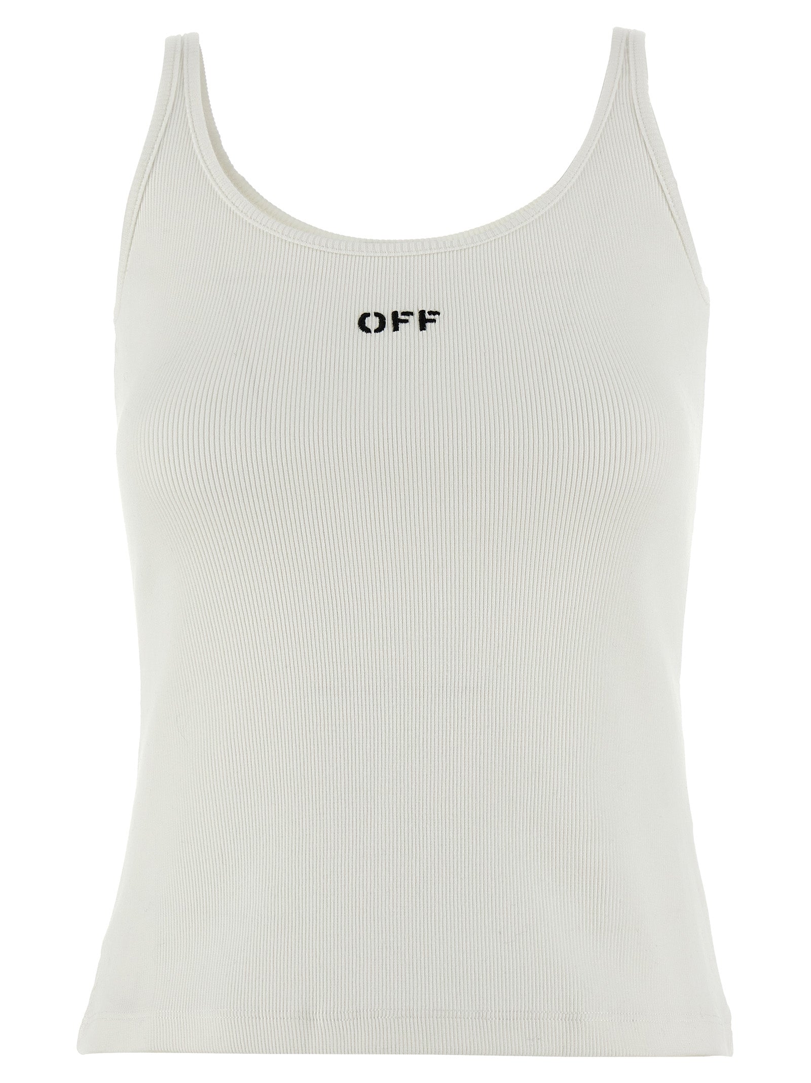 Off-White-Off Stamp Top Bianco-Donna