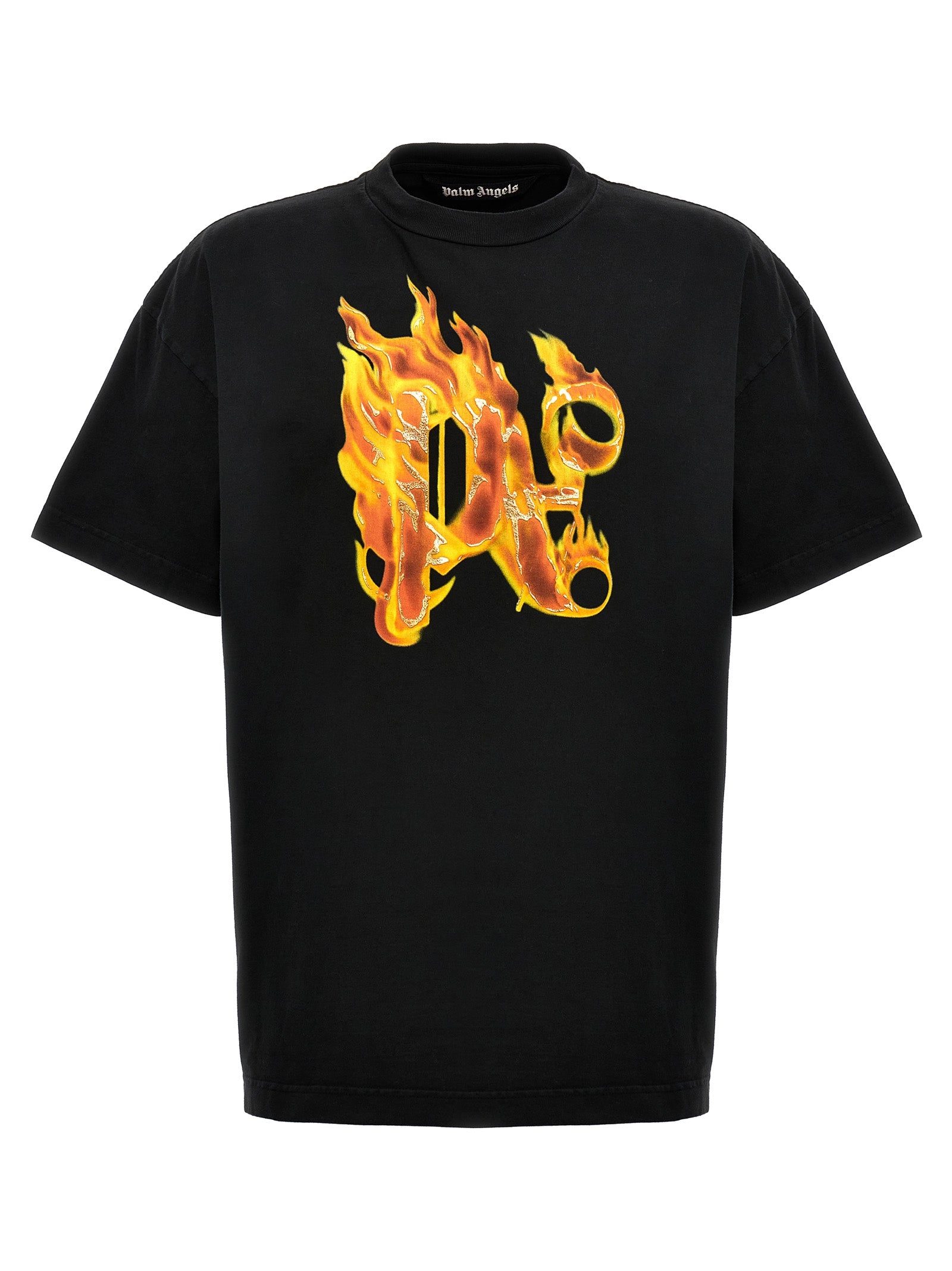 Palm Angels-Burning Monogram Maglioni Nero-Uomo