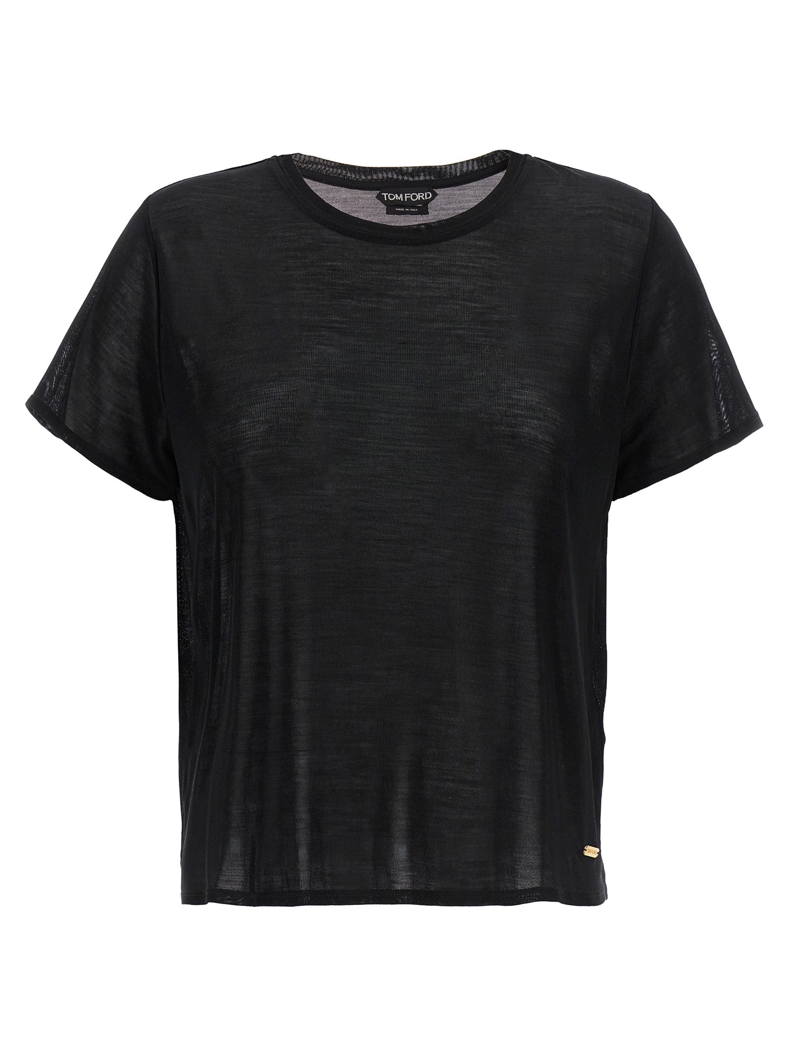 Tom Ford-Silk T Shirt Nero-Donna