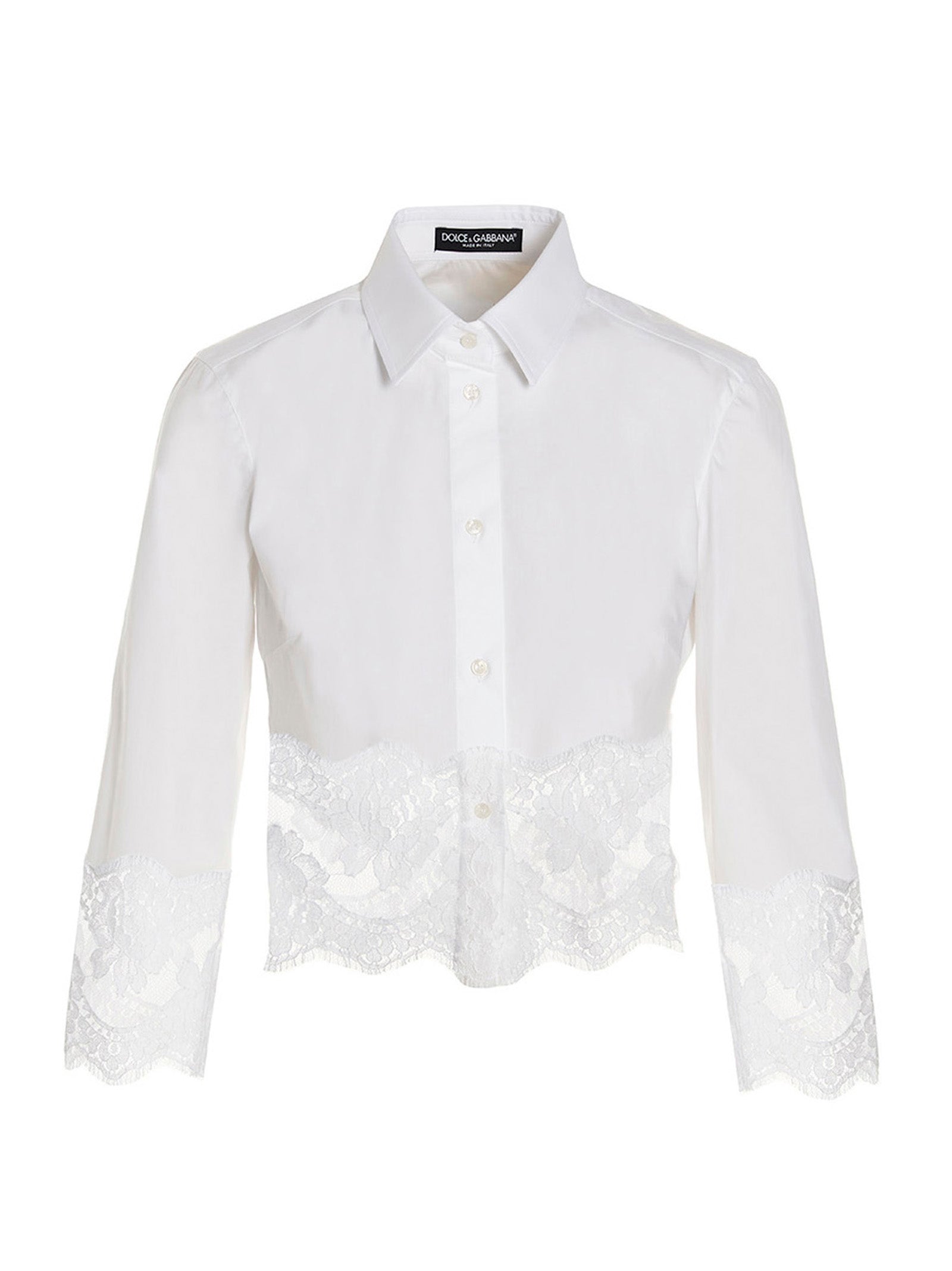 Dolce & Gabbana-Lace Shirt Camicie Bianco-Donna