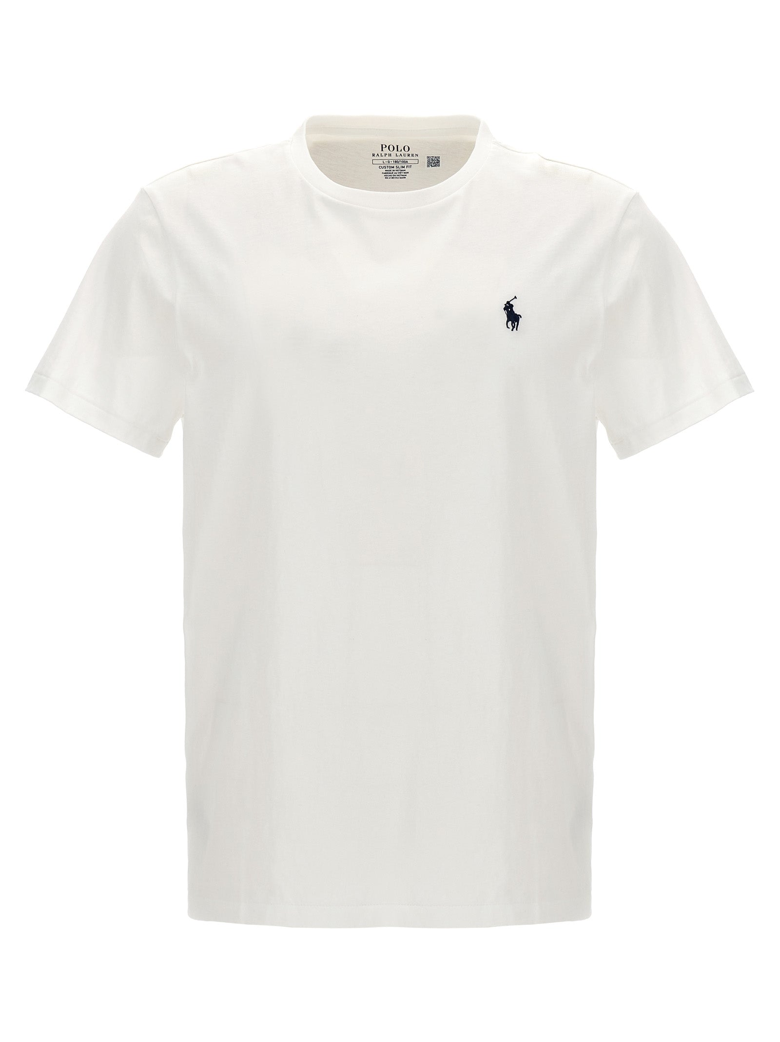 Polo Ralph Lauren-Logo T Shirt Bianco-Uomo