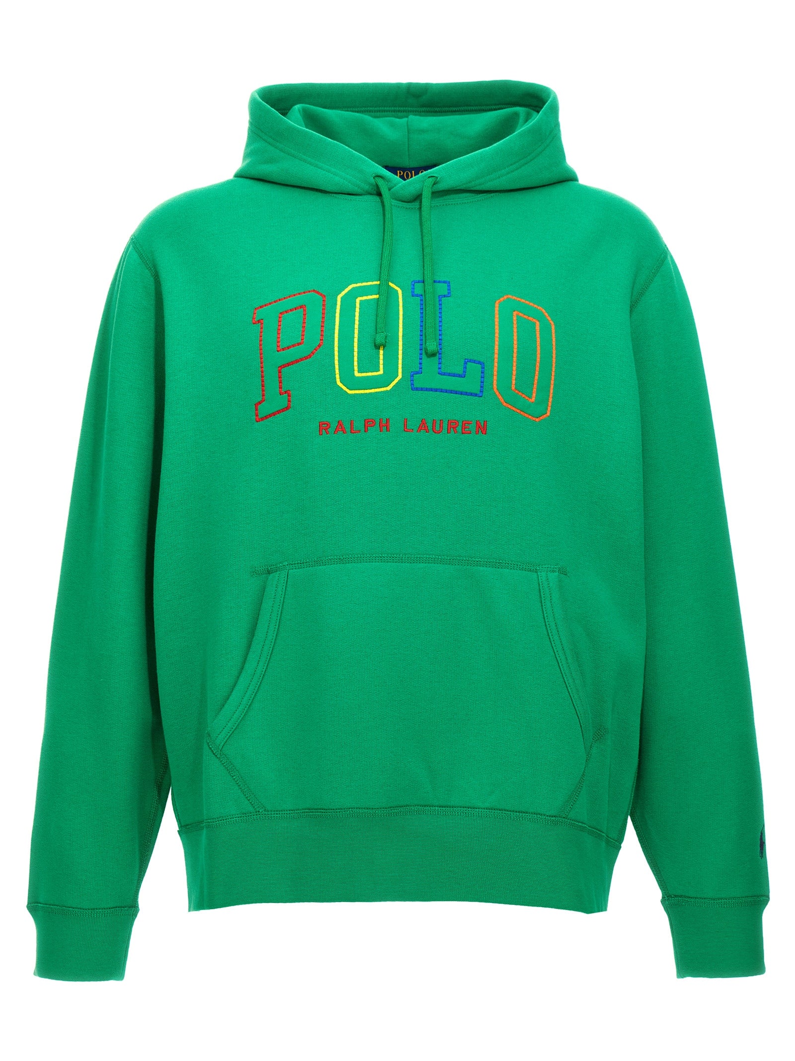 Polo Ralph Lauren-Logo Hoodie Felpe Verde-Uomo