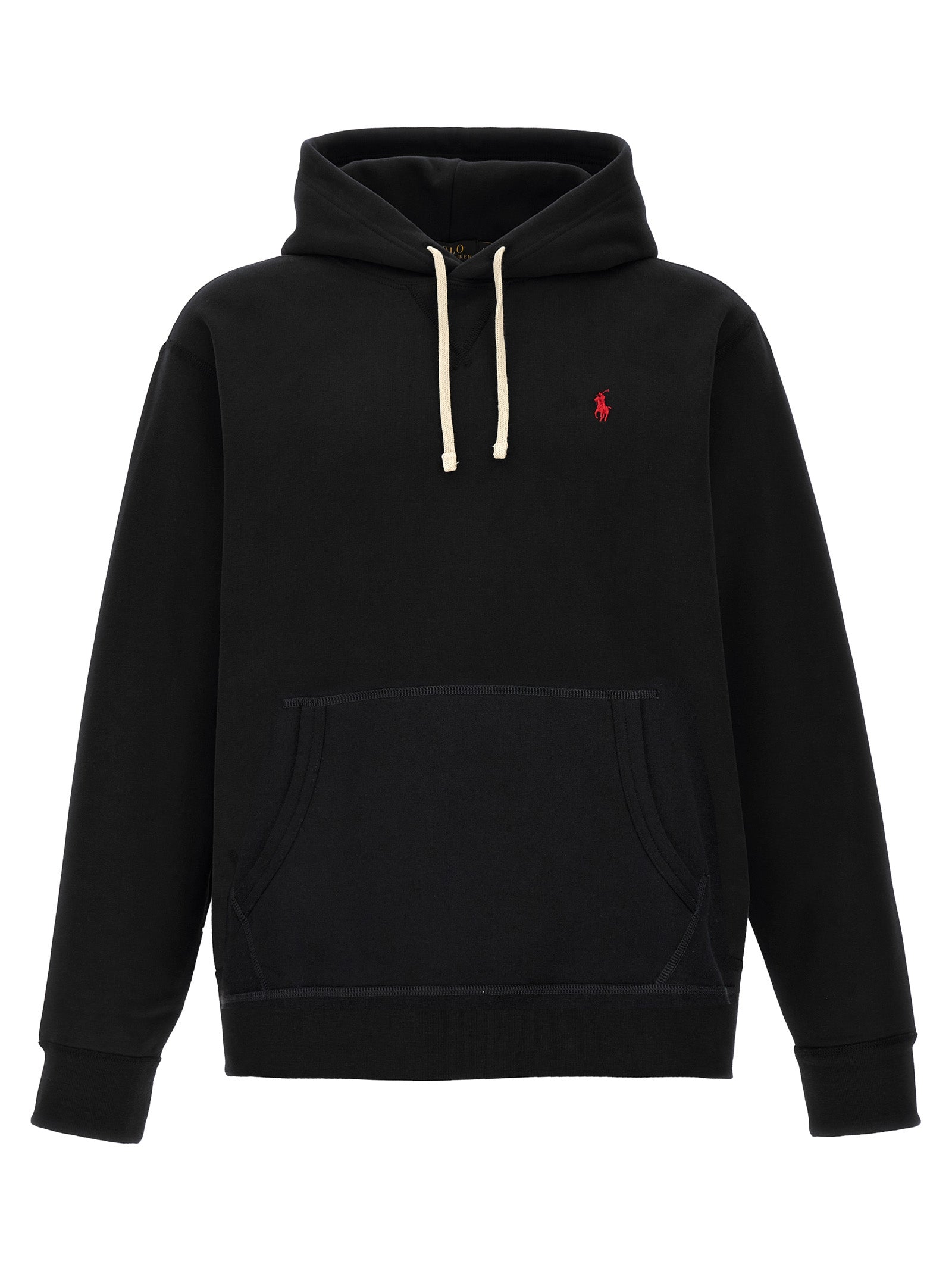 Polo Ralph Lauren-Logo Hoodie Felpe Nero-Uomo