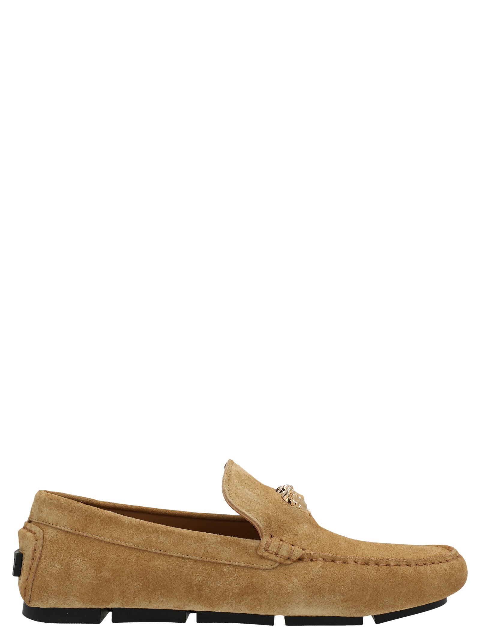 Versace-Crosta Flat Shoes Beige-Uomo