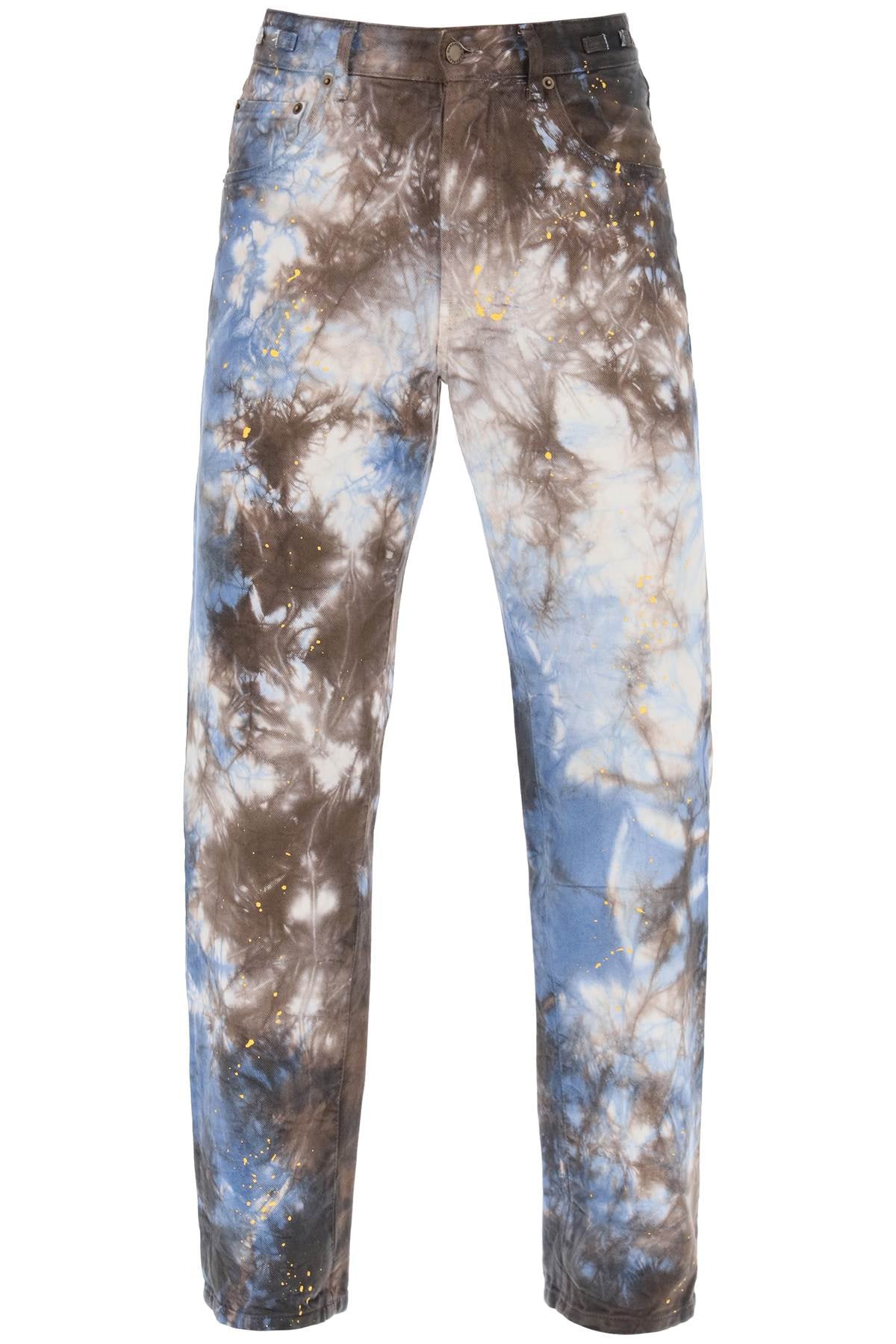 Darkpark-Pantaloni Mark In Denim Tie Dye-Uomo