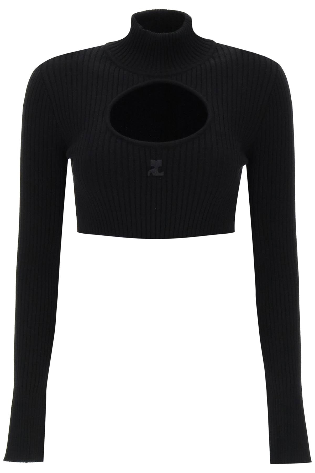 Courreges-Crop Top Con Cut Out-Donna