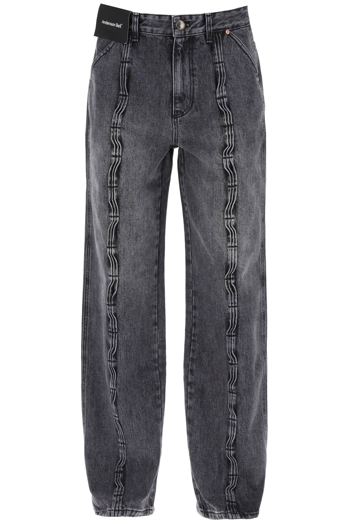 Andersson Bell-Jeans Ampi Con Dettaglio Wave-Uomo