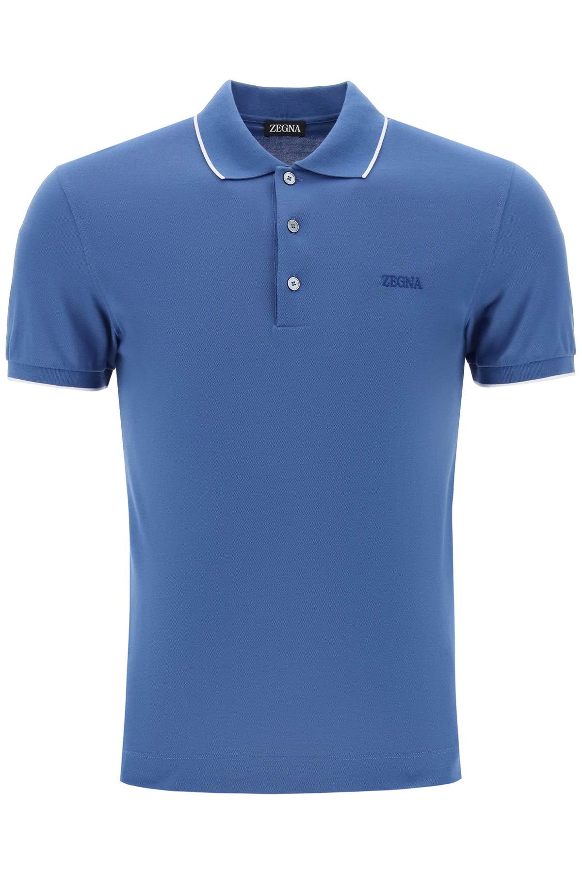 Zegna-Polo Slim Fit In Cotone Stretch-Uomo