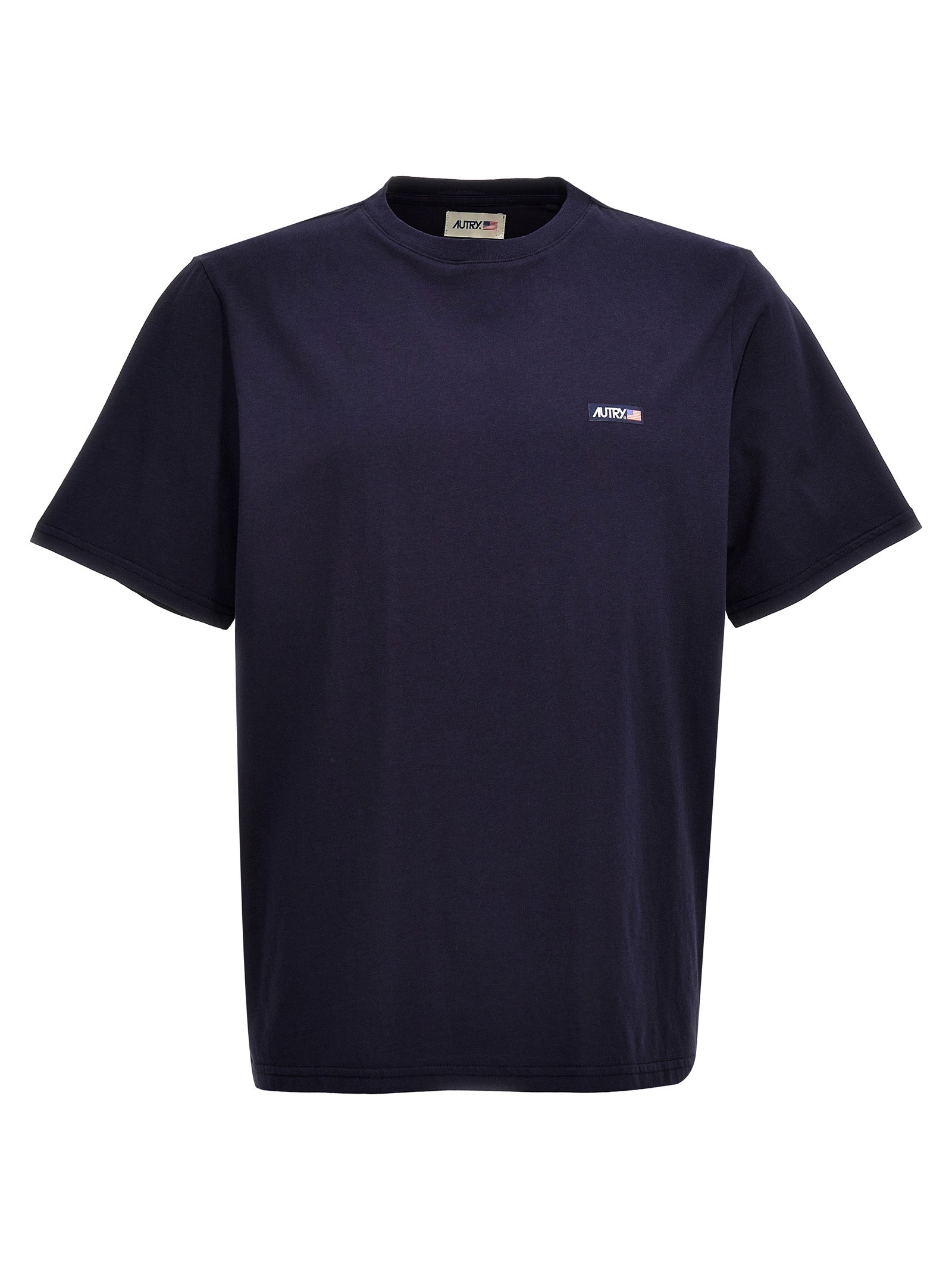 Autry-Logo Patch T Shirt Blu-Uomo