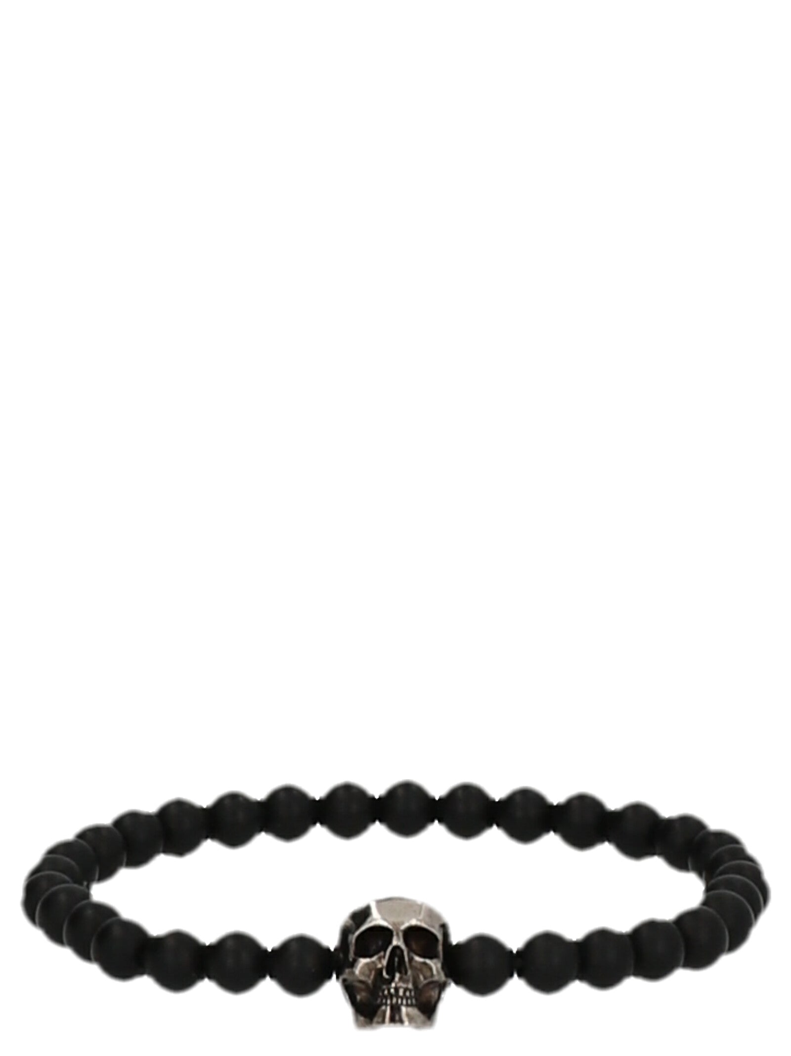 Alexander Mcqueen-Skull Bracelet Gioielli Nero-Uomo