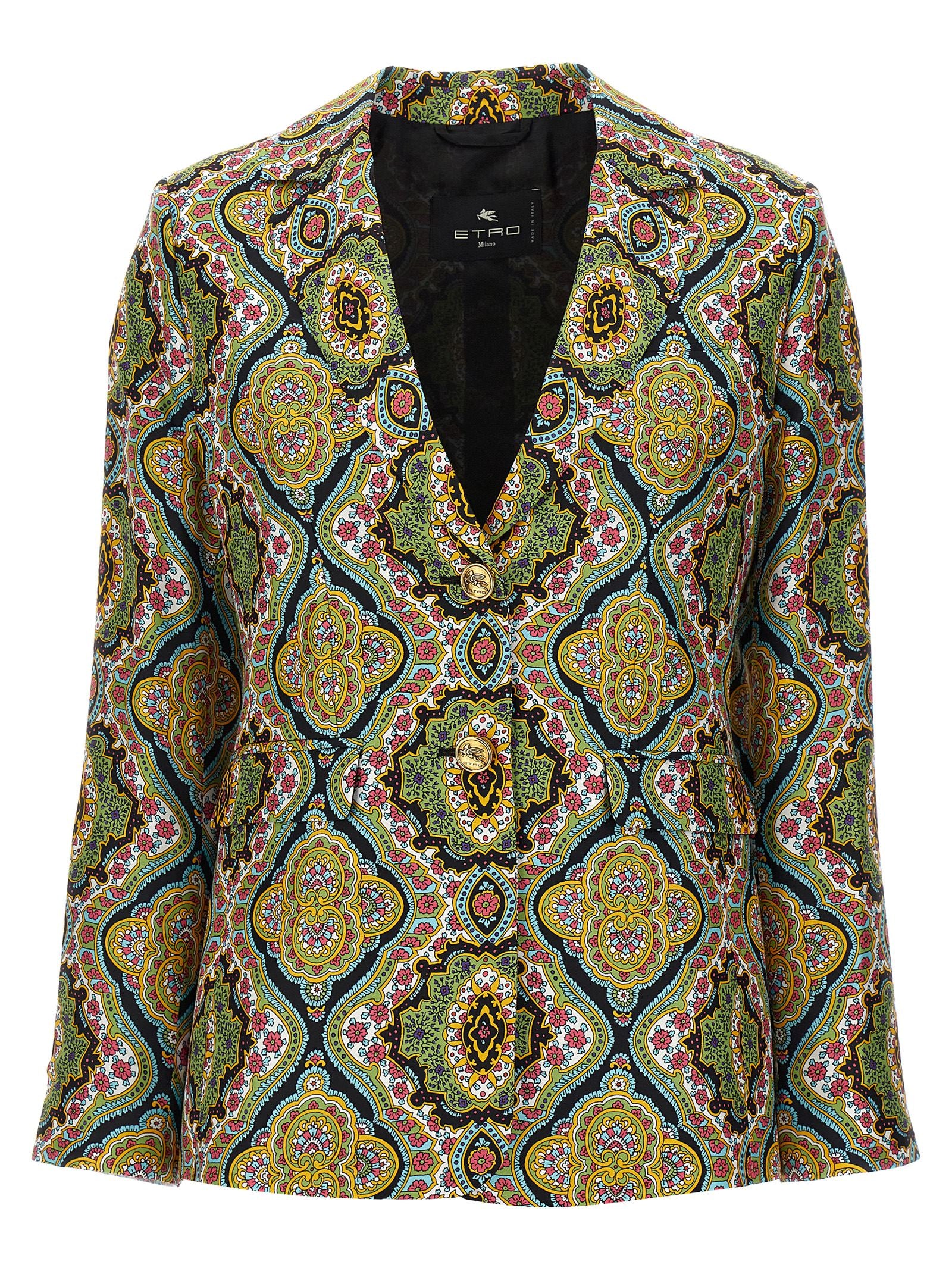 Etro-All Over Print Blazer Blazer And Suits Multicolor-Donna