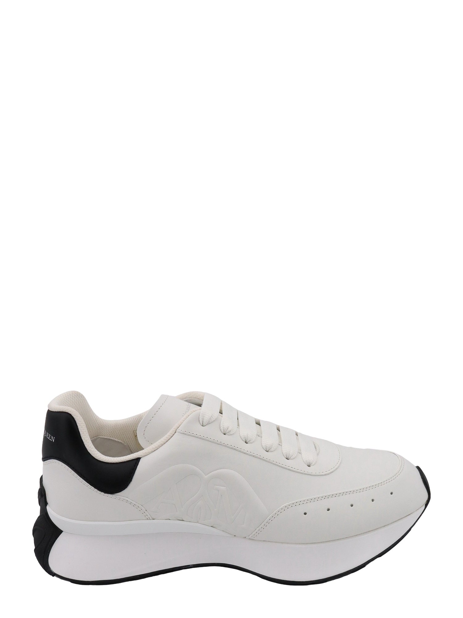 Alexander McQueen-Sneakers in pelle con logo laterale-Donna