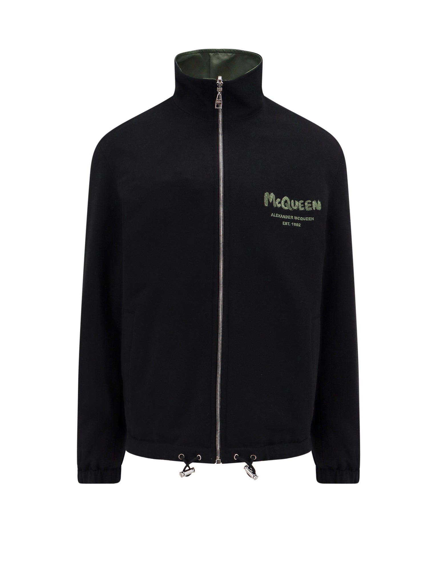 Alexander McQueen-Giubbino in cotone e nylon con logo McQueen Graffiti-Uomo