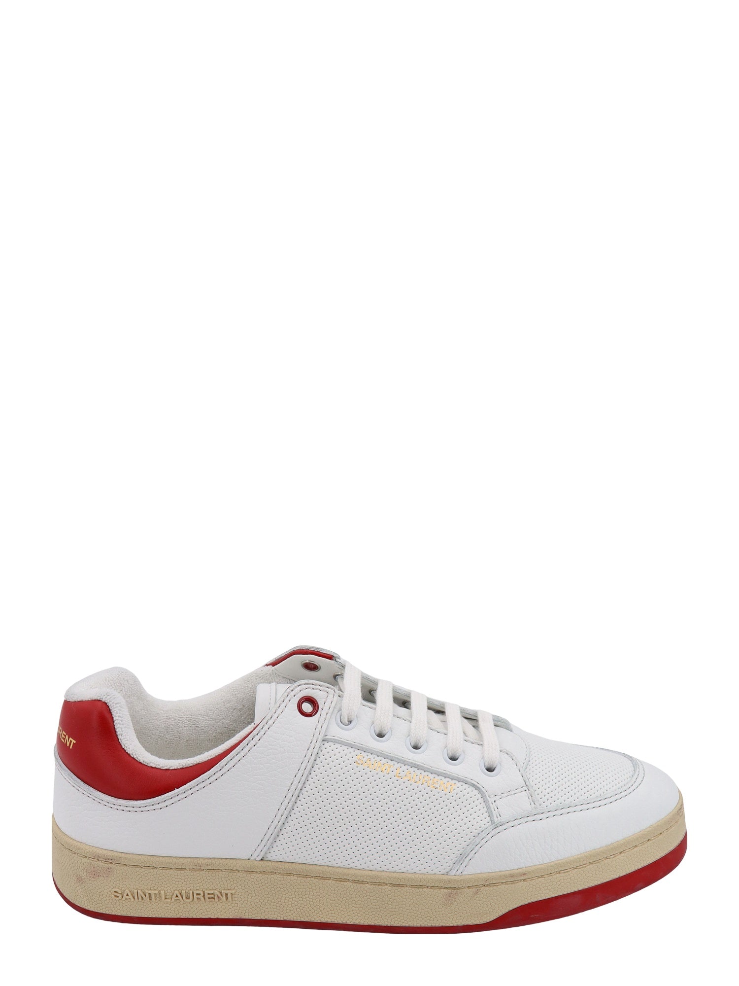 Saint Laurent-Sneakers in pelle traforata-Uomo