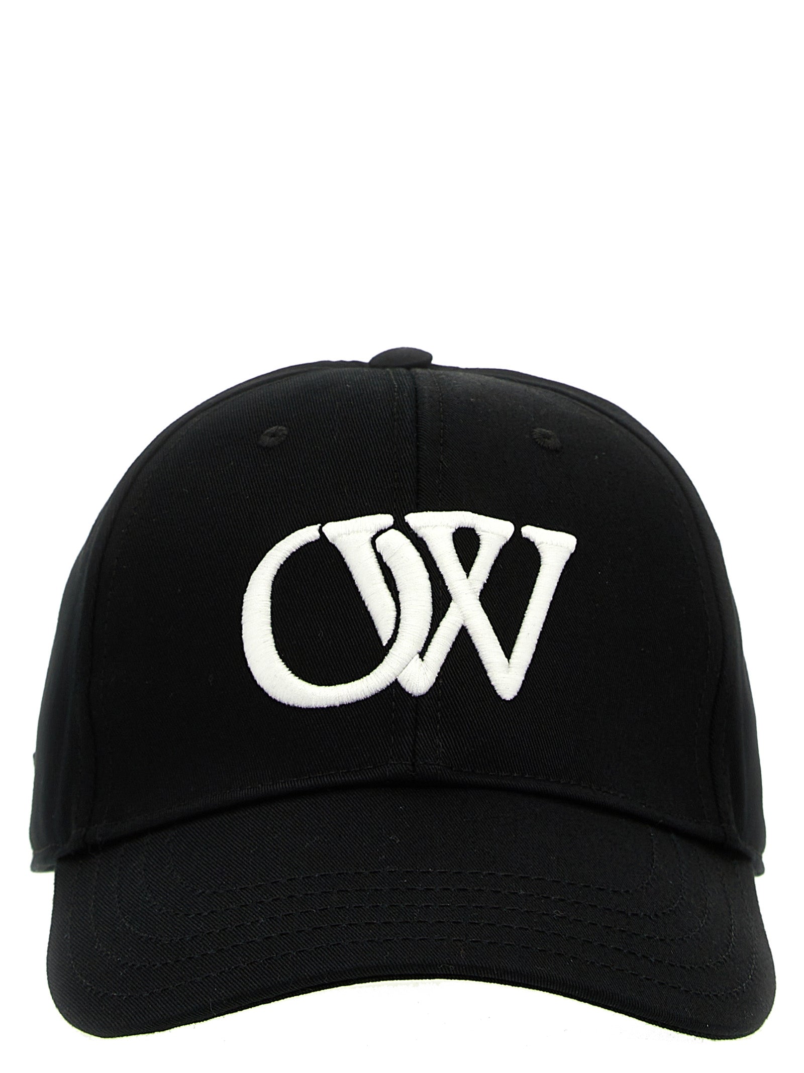 Off-White-Logo Cap Cappelli Bianco/Nero-Uomo