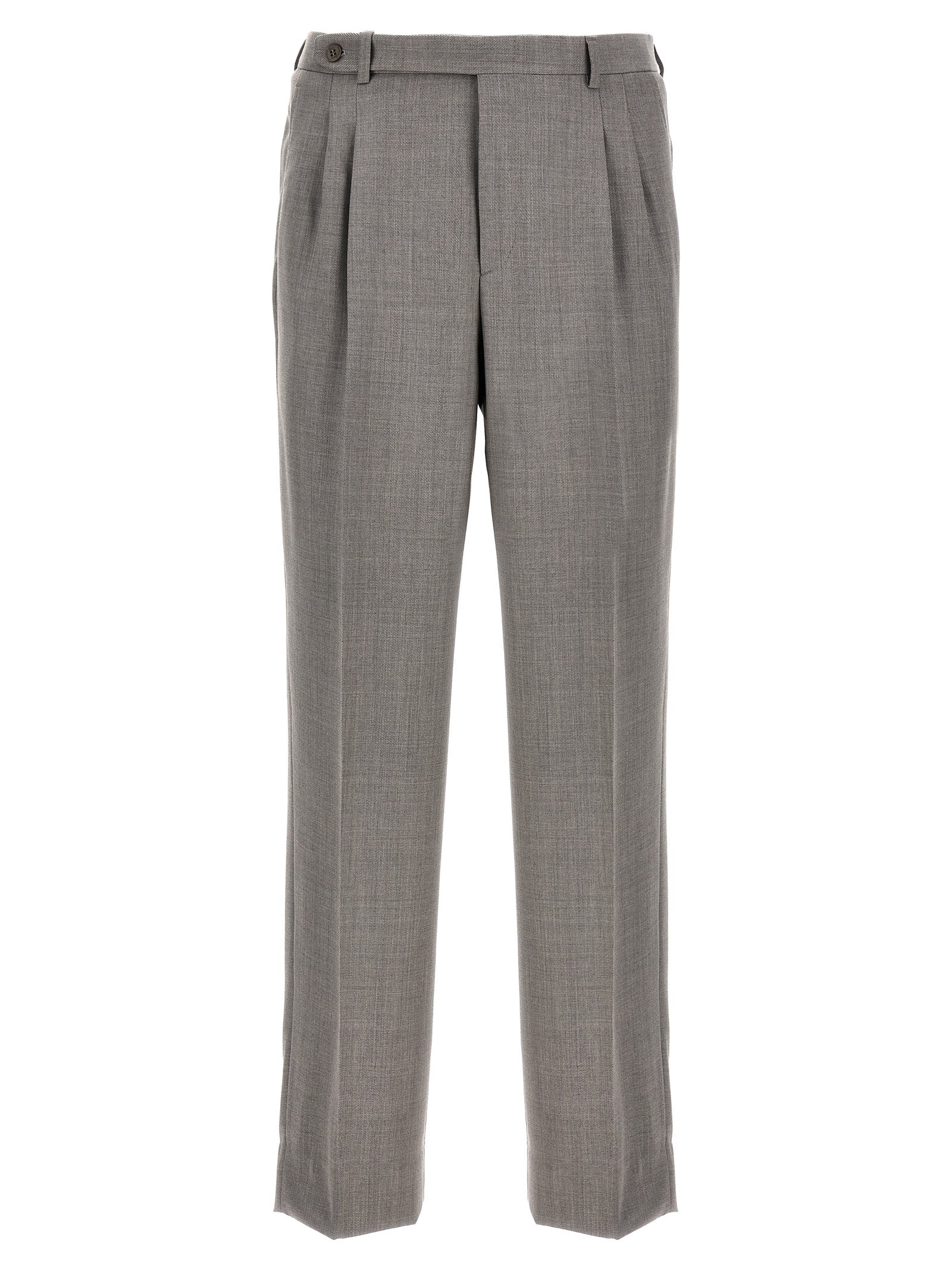 Brioni-Capri Pantaloni Grigio-Uomo