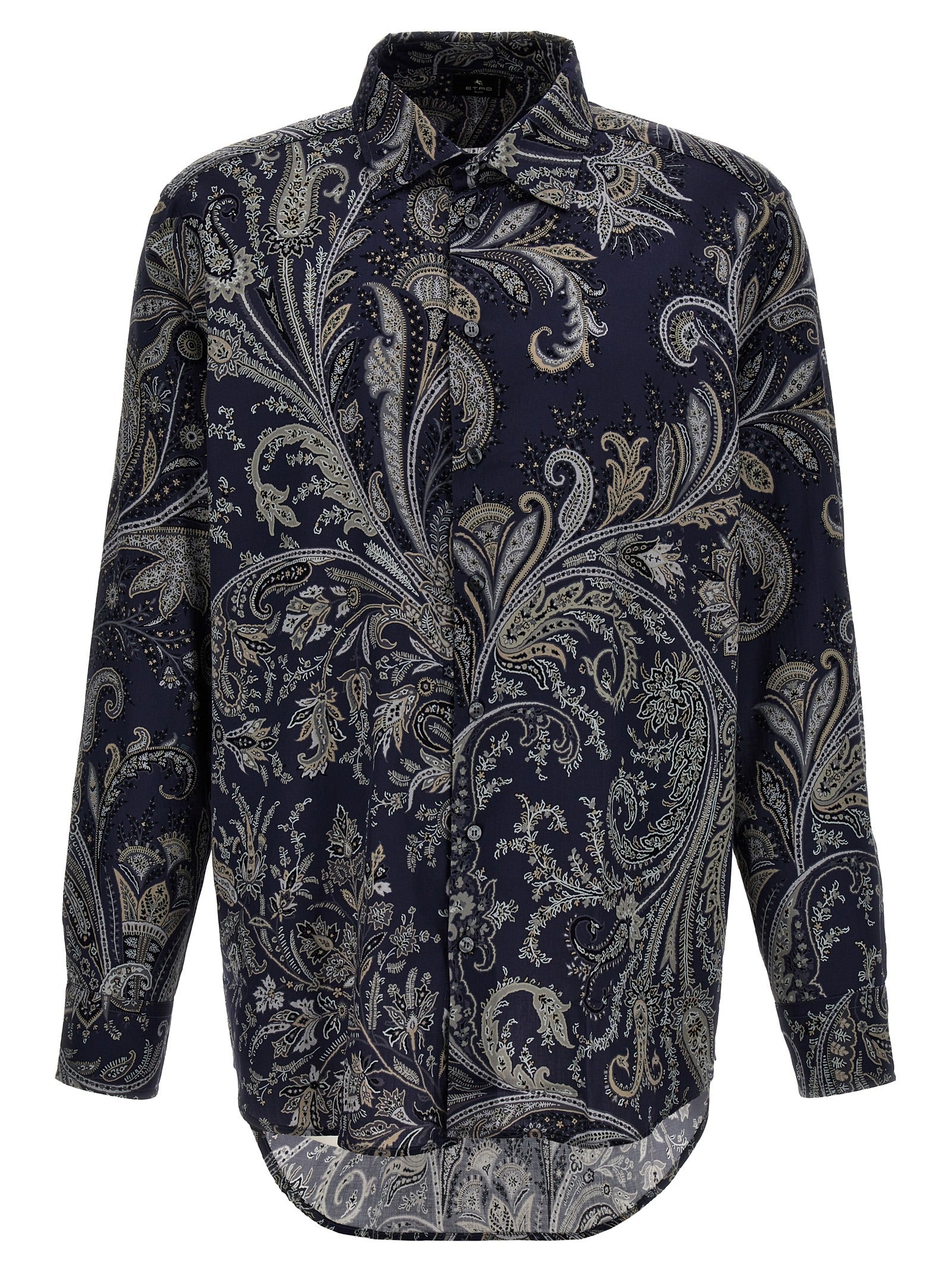 Etro-Paisley Camicie Blu-Uomo