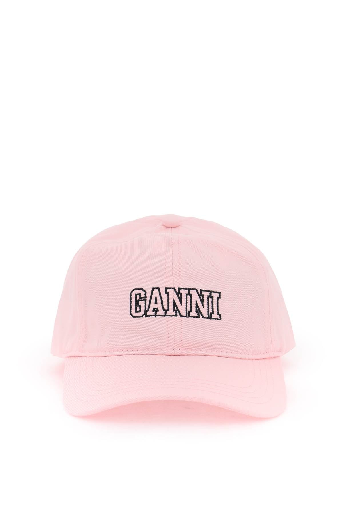 Ganni-Cappello Baseball Con Logo Ricamato-Donna