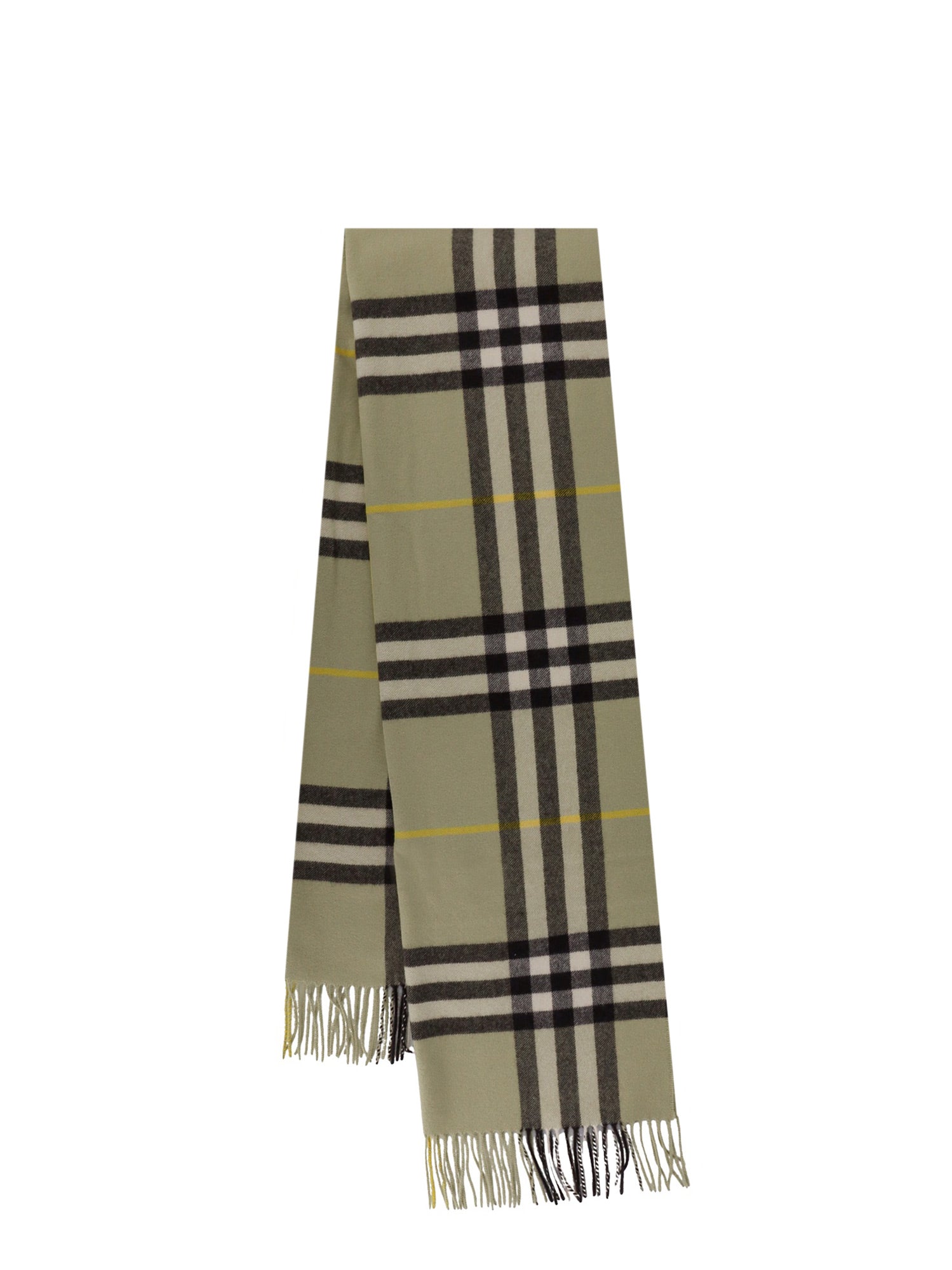 Burberry-Sciarpa in cashmere con stampa Giant Check-Uomo