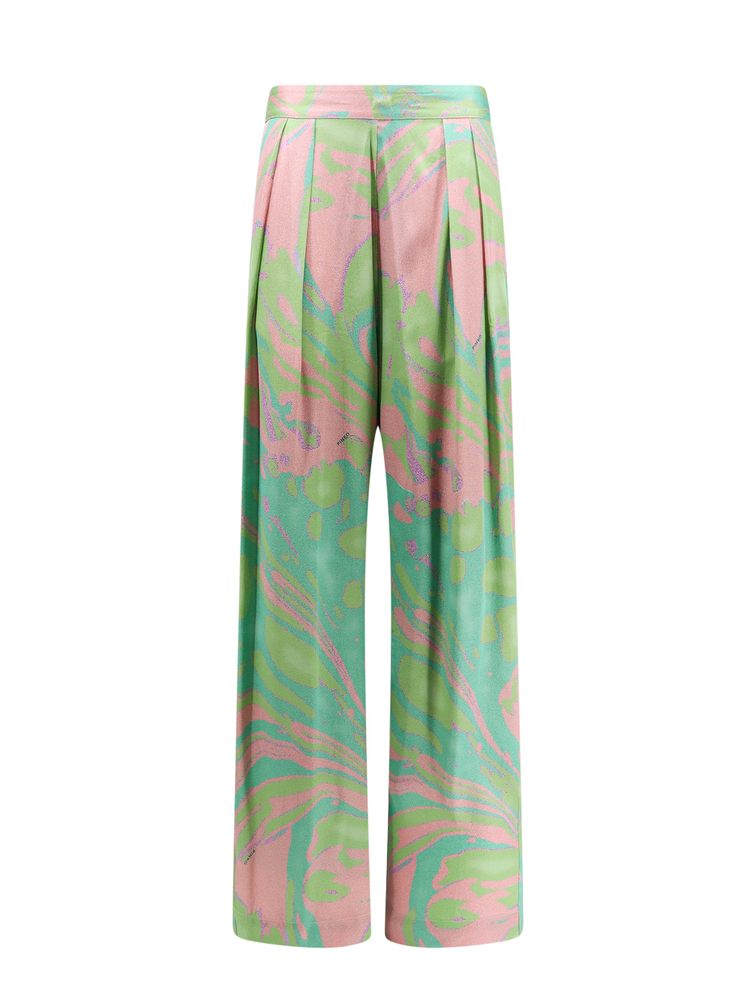 Pinko-Pantalone in viscosa con stampa Splash-Donna