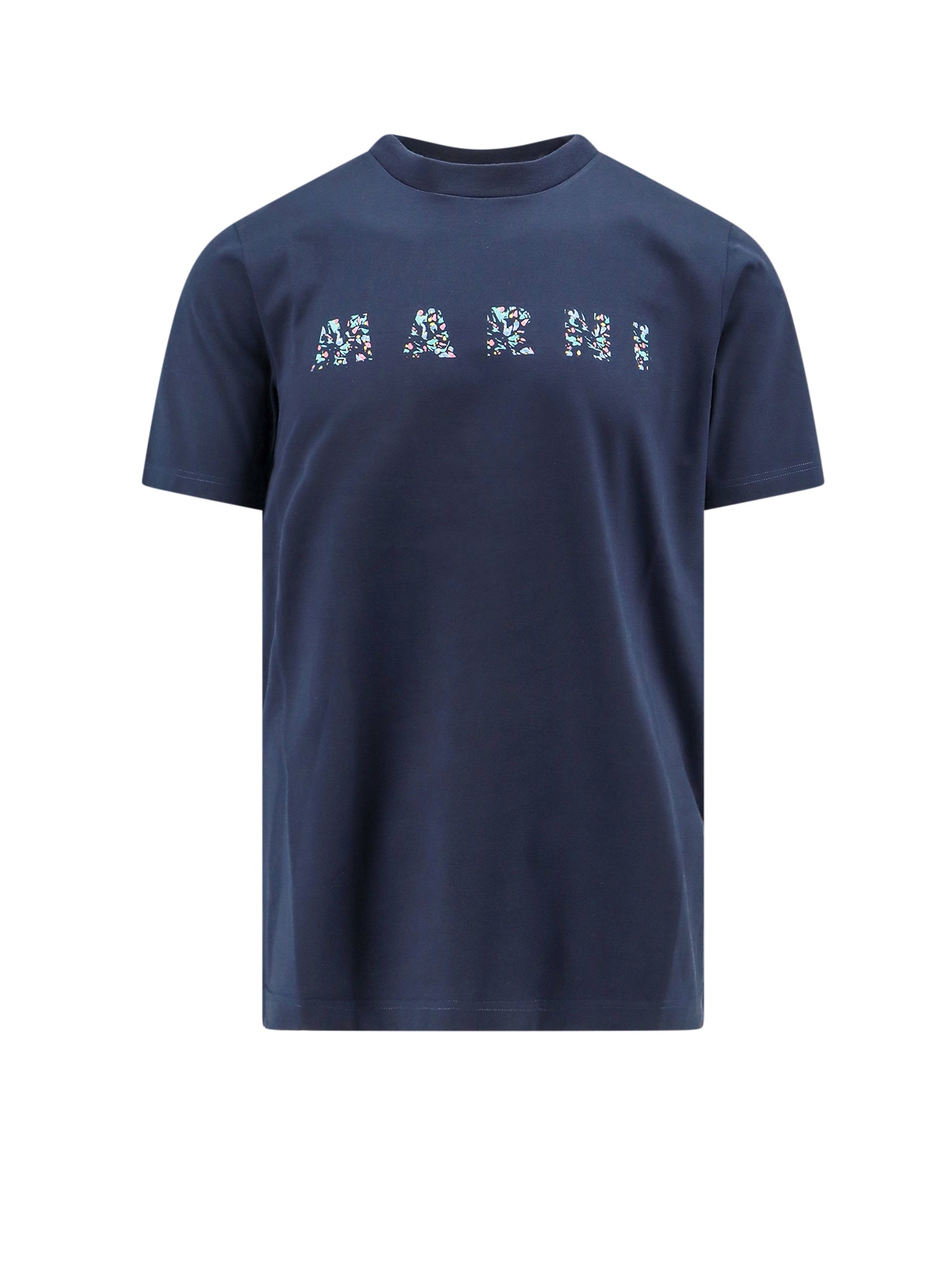 Marni-T-shirt in cotone organico con stampa floral logo-Uomo