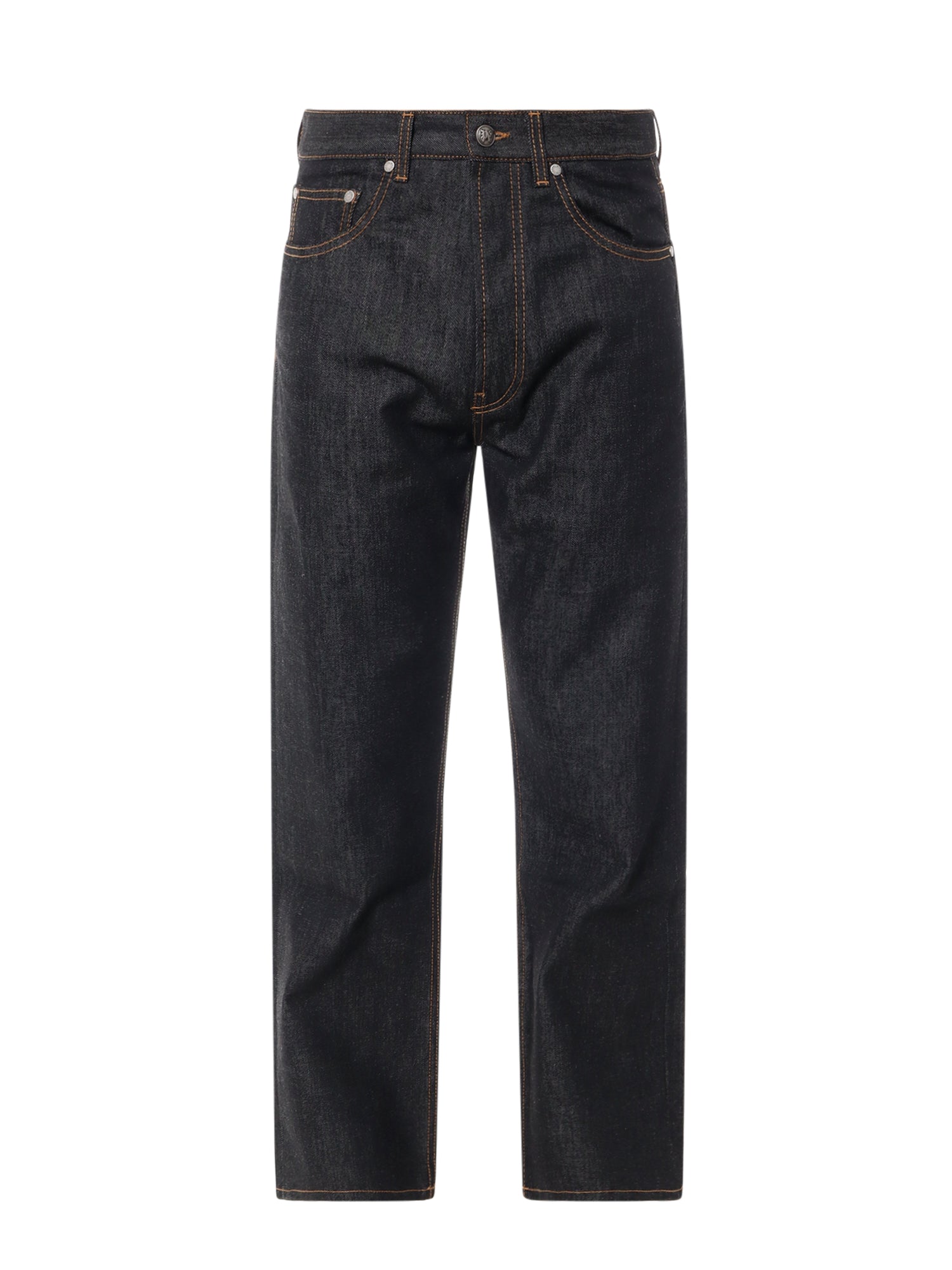 Palm Angels-Jeans in cotone con monogramma in rilievo posteriore-Uomo