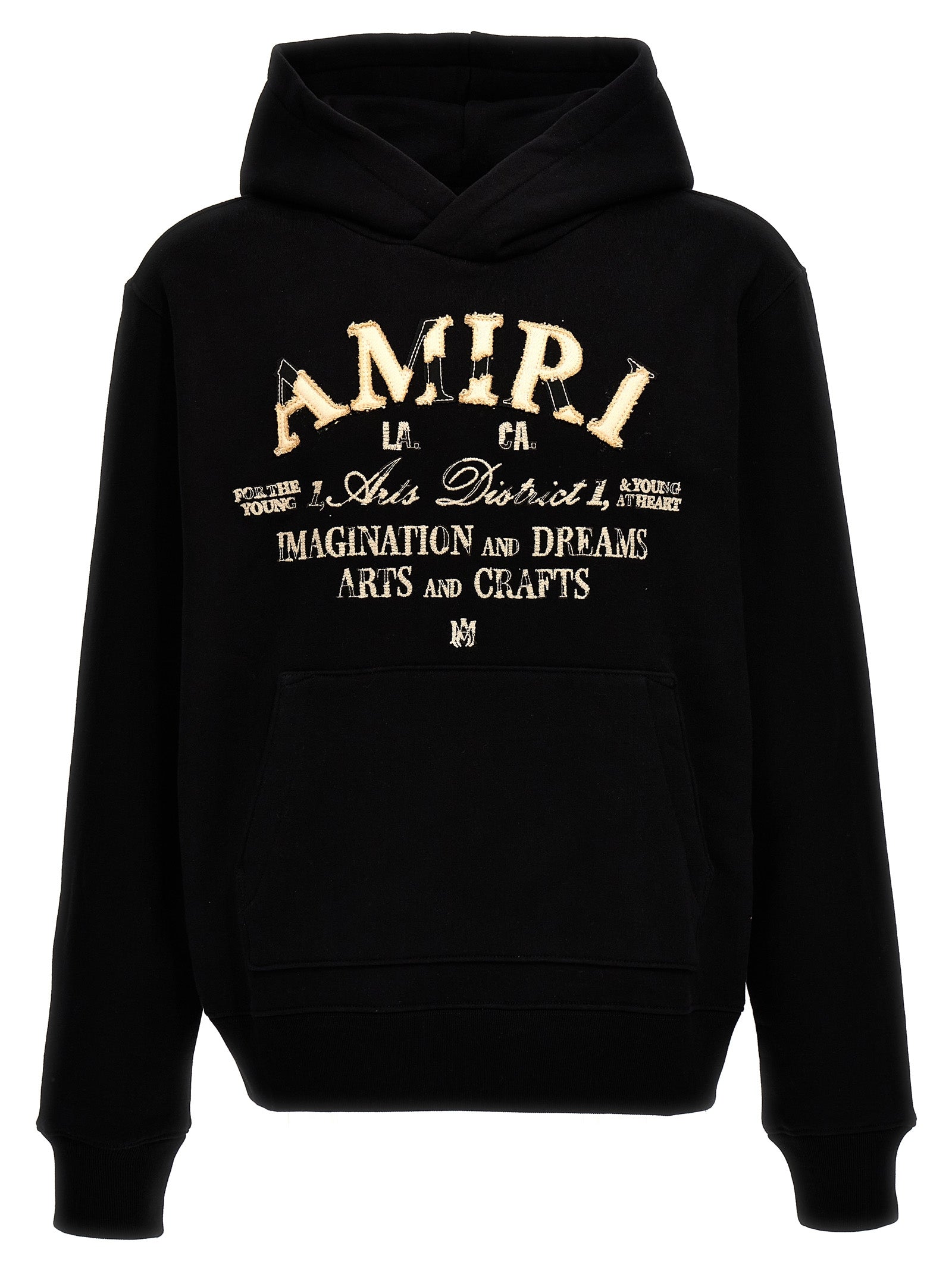 Amiri-Distressed Arts District Felpe Nero-Uomo