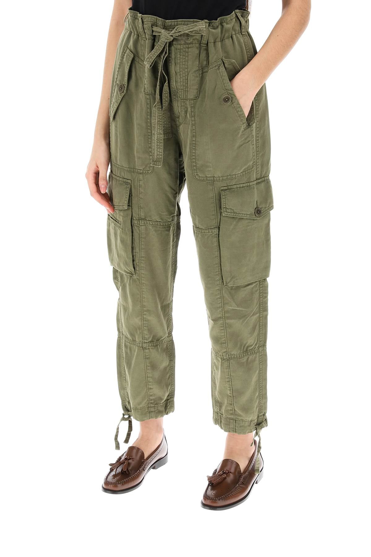 Polo Ralph Lauren-Pantaloni Cargo In Lyocell E Lino-Donna