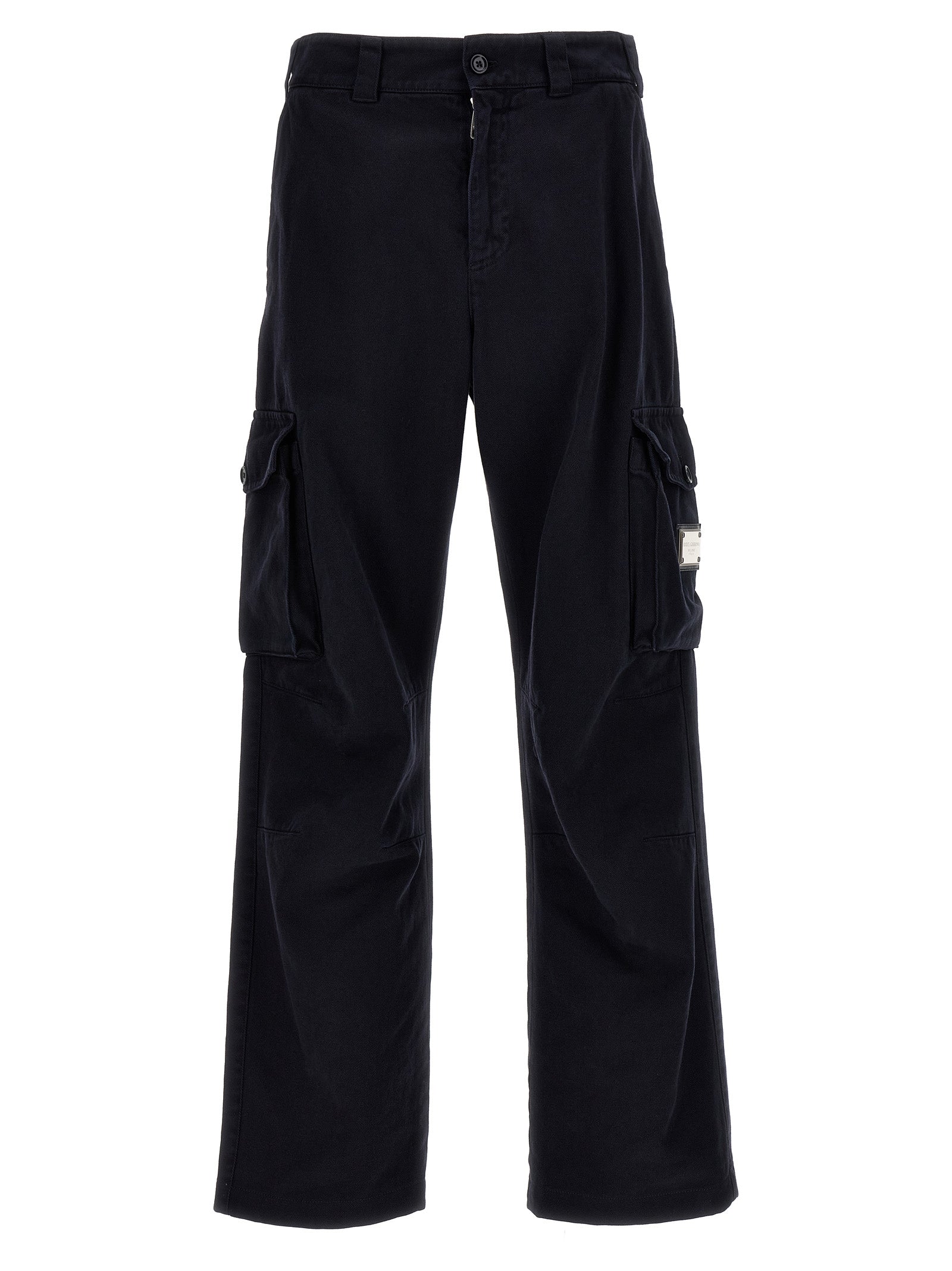 Dolce & Gabbana-Cargo Pantaloni Blu-Uomo