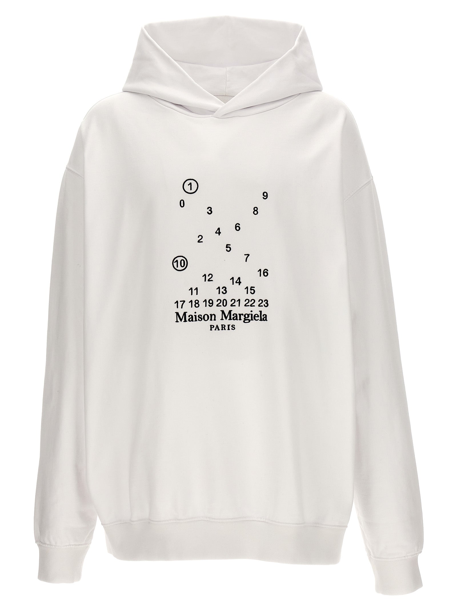 Maison Margiela-Logo Hoodie Camicie Bianco-Uomo