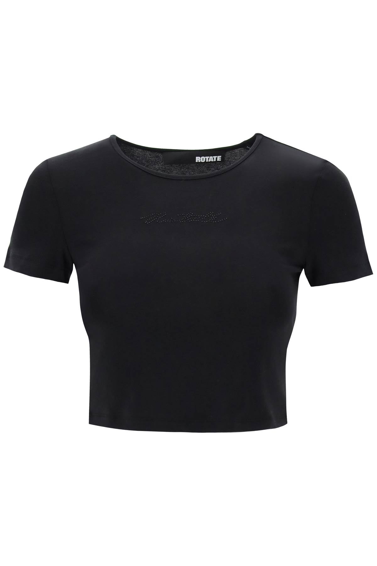 Rotate-Crop T Shirt Con Logo In Strass-Donna