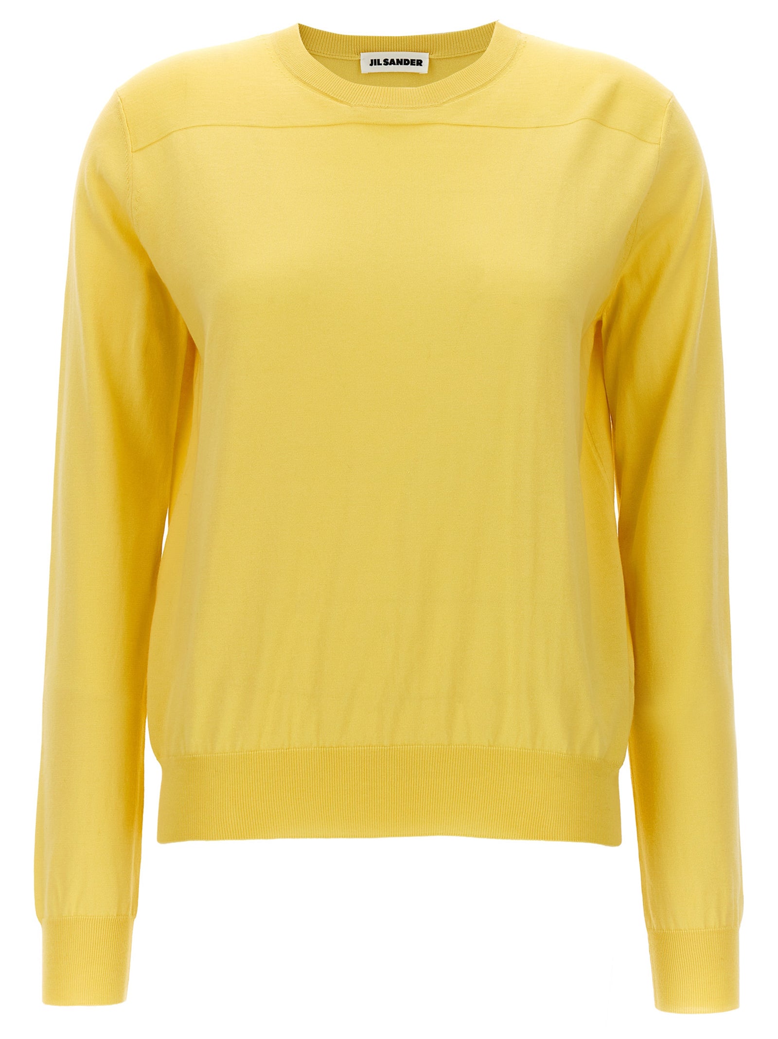 Jil Sander-Round-Neck Sweater Maglioni Giallo-Donna