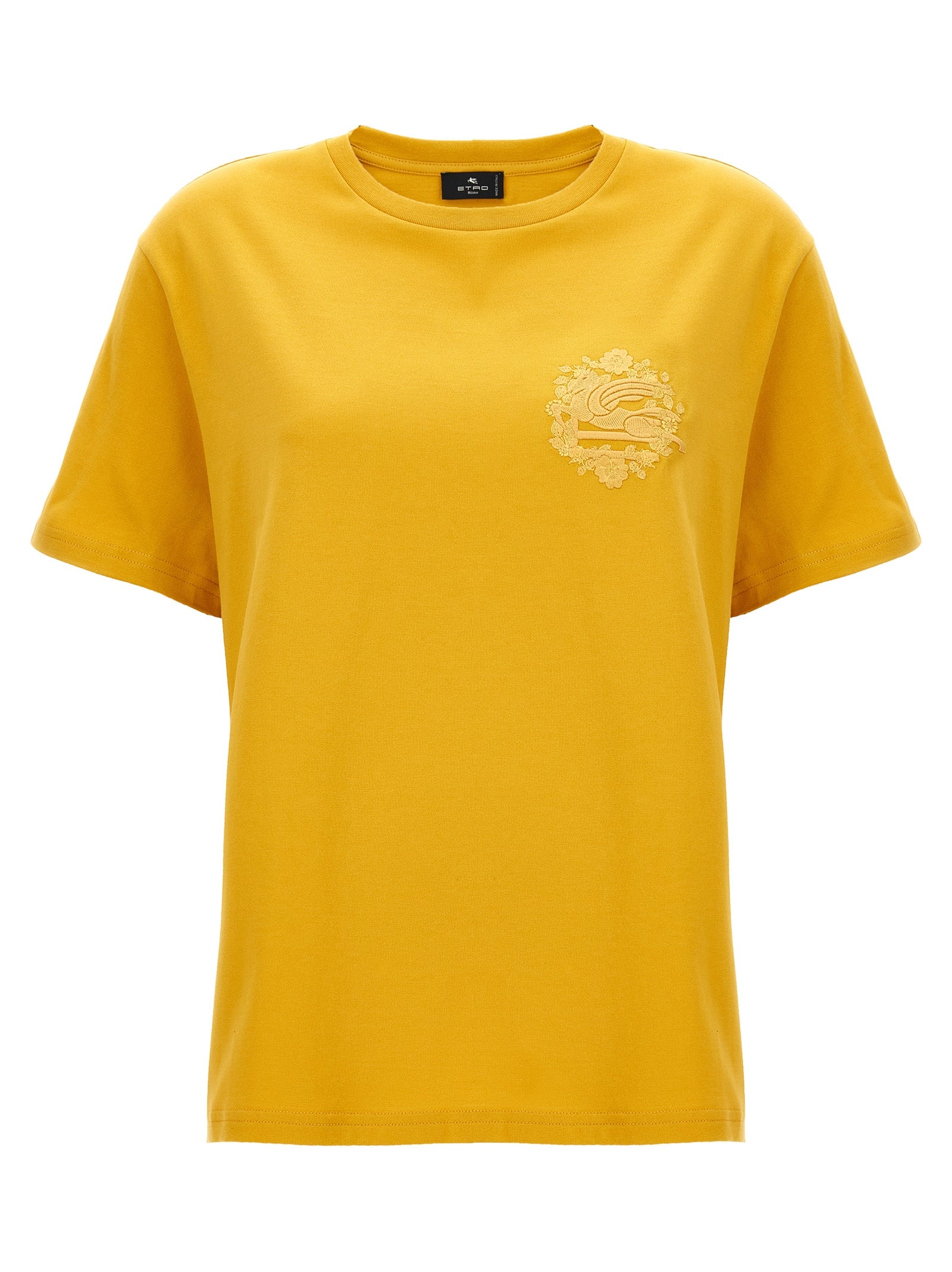 Etro-Logo T Shirt Giallo-Donna