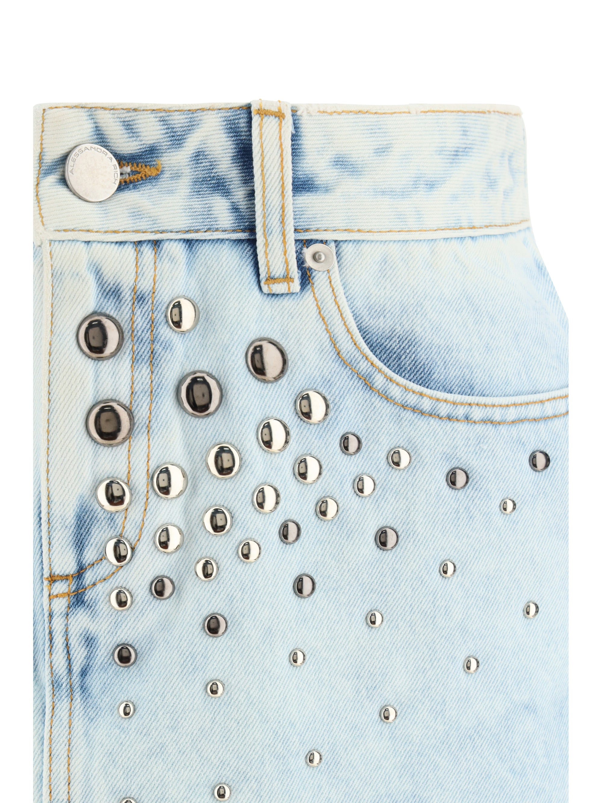 Alessandra Rich-Minigonna Denim-Donna