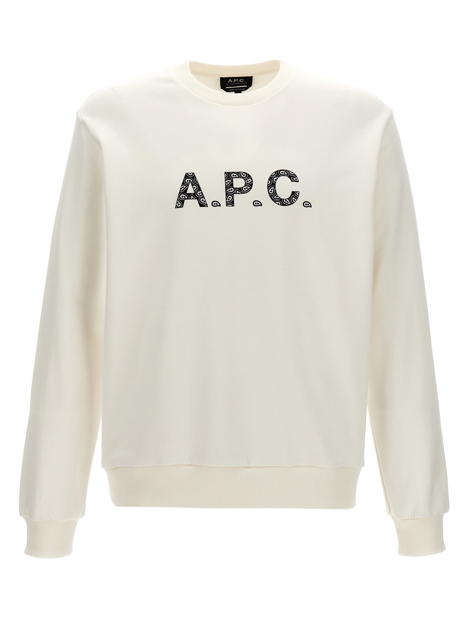 A. P.C.-Timothy Felpe Bianco/Nero-Uomo