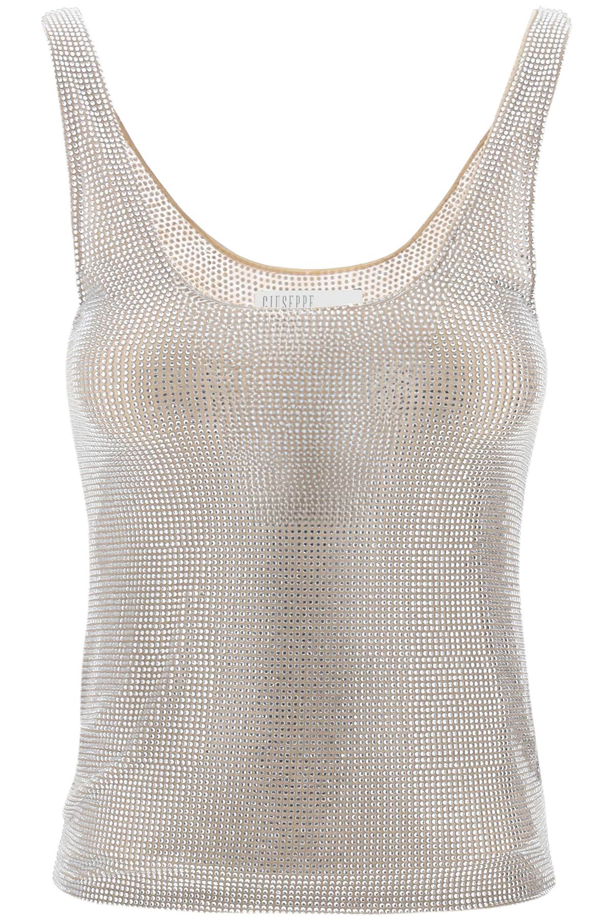 Giuseppe Di Morabito-Top Smanicato In Rete Con Strass-Donna